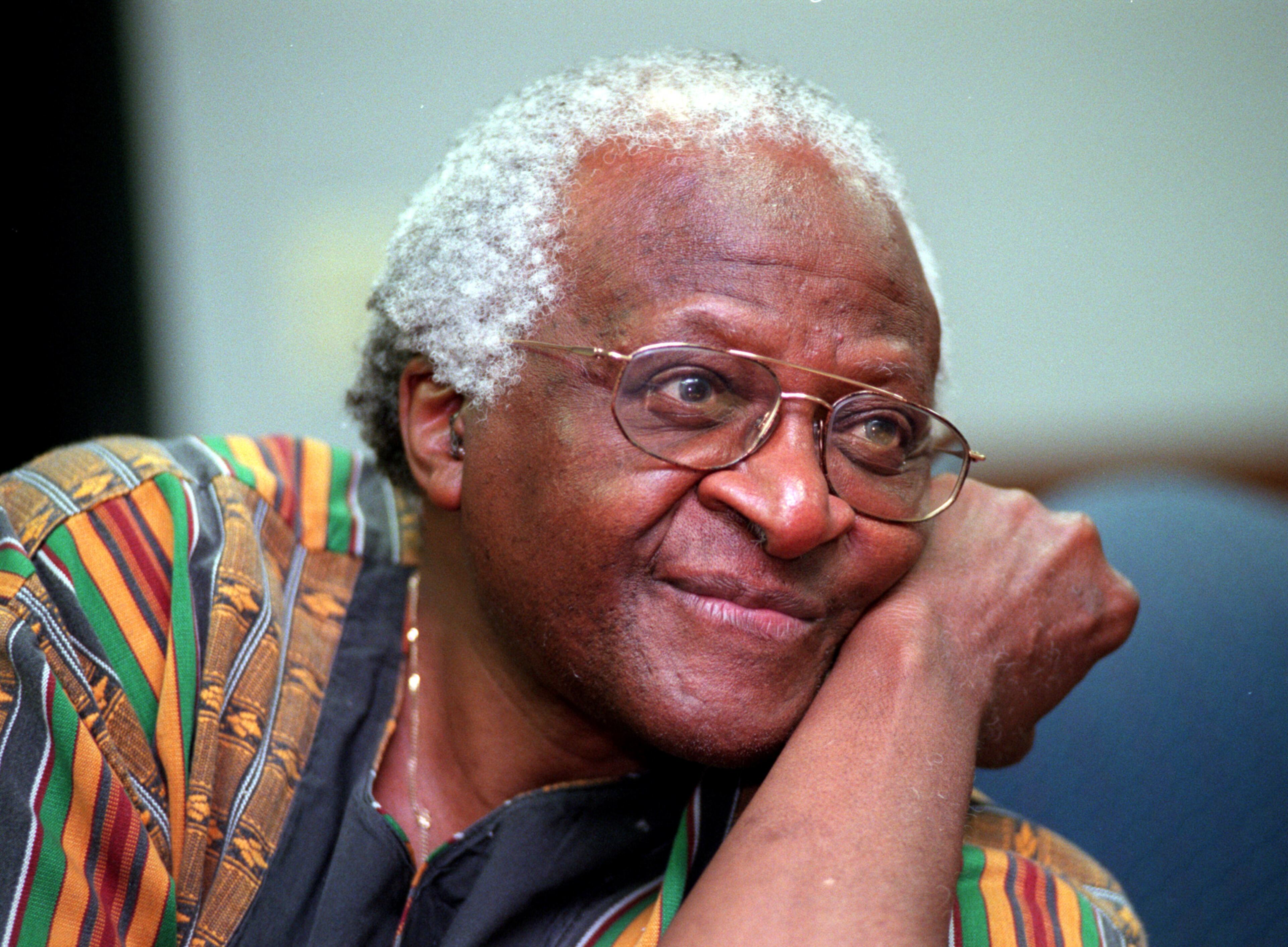 Desmond Tutu responds to questions during an interview at Emory University on Friday, August 28, 1998. Tutu, South Africa’s Nobel Peace Prize-winning activist for racial justice and LGBT rights and retired Anglican Archbishop of Cape Town, has died at age 90, South African President Cyril Ramaphosa announced Dec. 26, 2021. (AJC file photo/Charlotte B. Teagle)