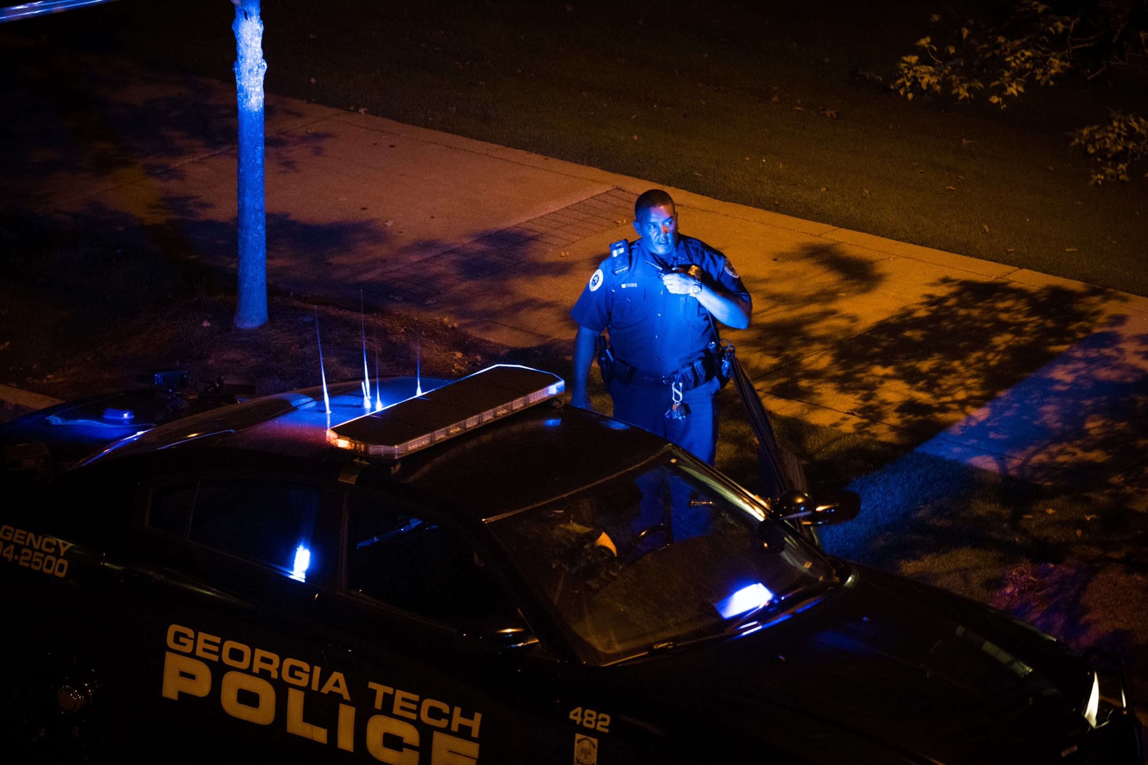 A Georgia Tech student was shot by police in an incident on the campus late Saturday night.