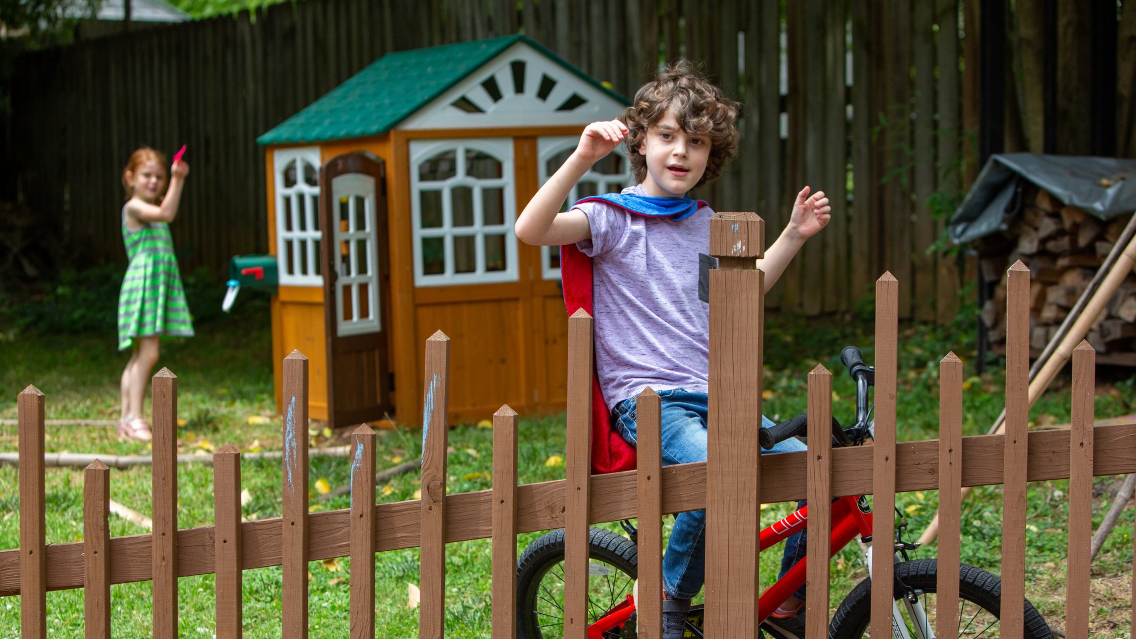 Eight-year-old Everett Gray (right) plays with his sister Eila at their Atlanta home. Everett received a heart transplant at age 3. The nonprofit Enduring Hearts has raised $5 million for research into extending the life of children who have received heart transplants. PHIL SKINNER FOR THE ATLANTA JOURNAL-CONSTITUTION