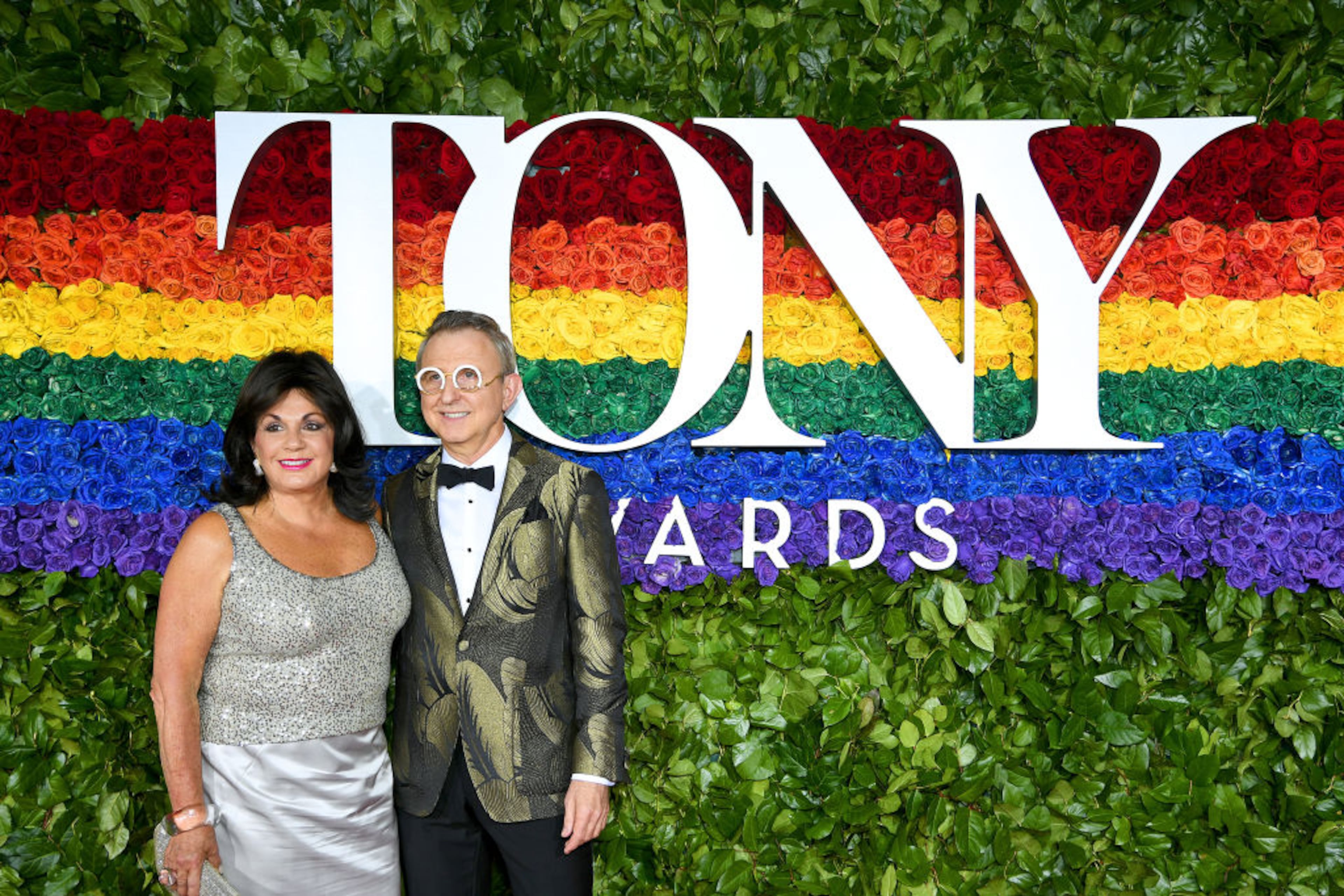NEW YORK, NEW YORK - JUNE 09: The Broadway League President and CEO Charlotte St. Martin and The Broadway League Chairman Thomas Schumacher attend the 73rd Annual Tony Awards at Radio City Music Hall on June 09, 2019 in New York City. (Photo by Dimitrios Kambouris/Getty Images for Tony Awards Productions