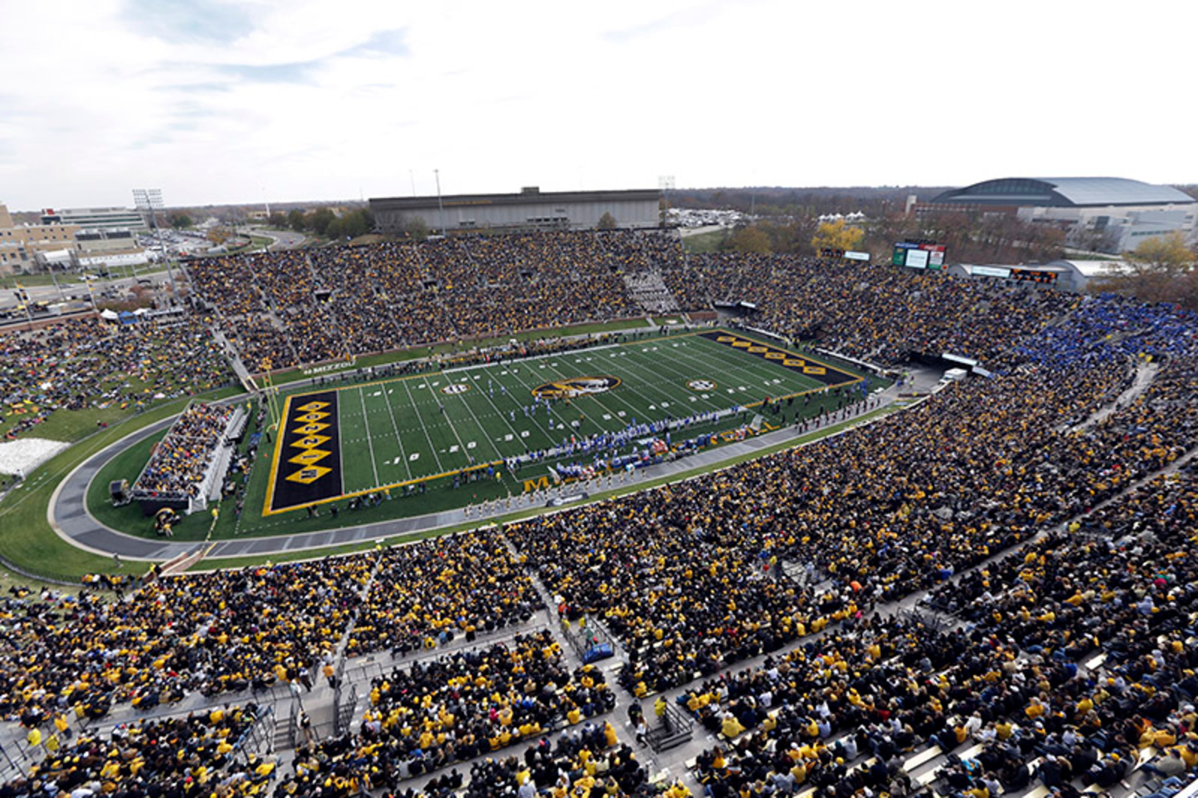 Missouri's stadium - named after former Tiger Coach and Athletic Director Don Faurot - debuted in 1926 and had an original capacity of 25,000. Expansions added decks on both sides of the playing, bringing seating capacity to 71,004. Since joining the SEC, Missouri is adding more seating and when complete - in 2015 - will make Faurot Field the ninth largest stadium in the conference.