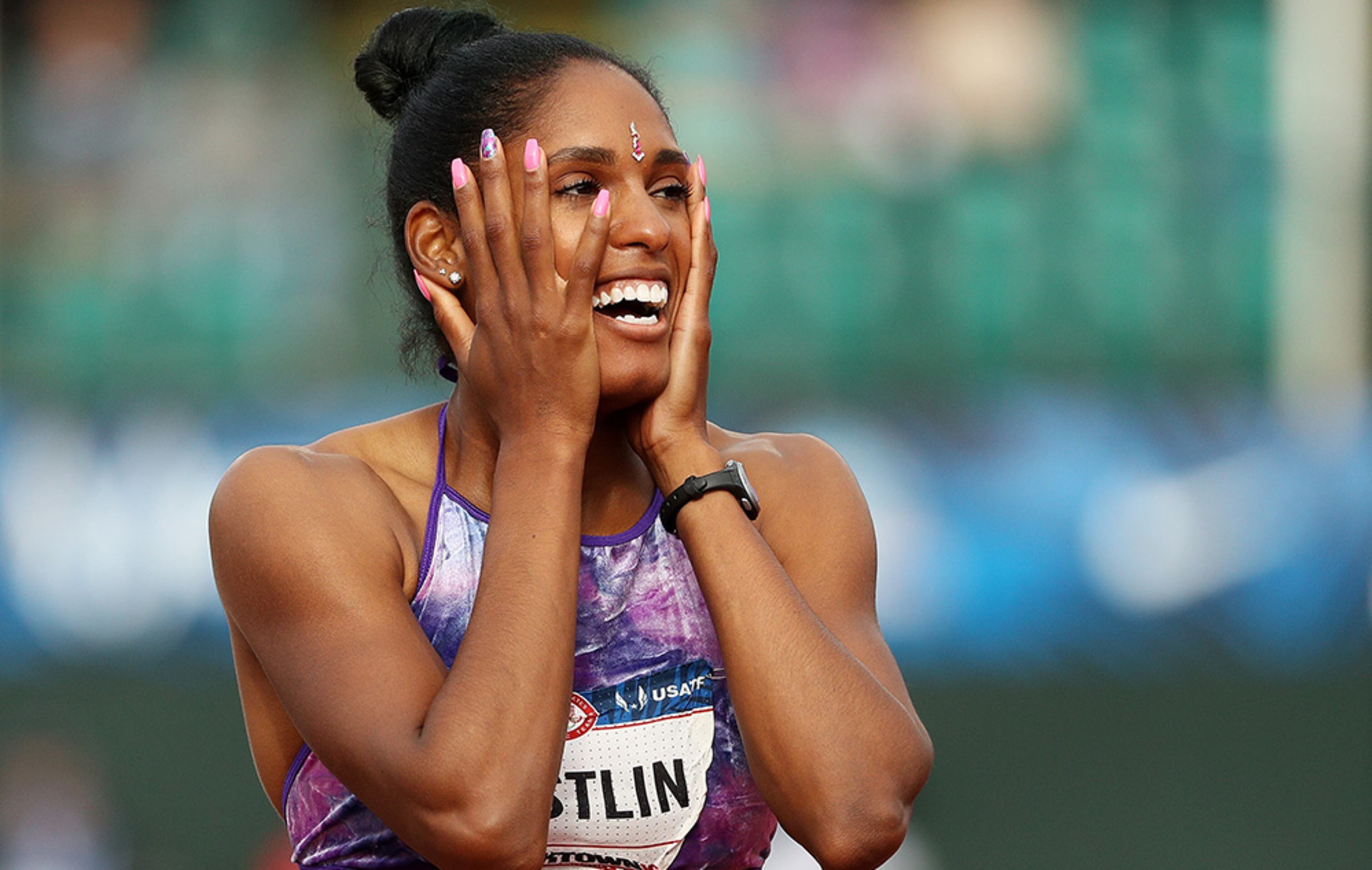 Kristi Castlin -- of Atlanta -- is competing hin her first Olympics. She will represent U.S. in the women's 100m hurdles, which start Tuesday, Aug. 16.