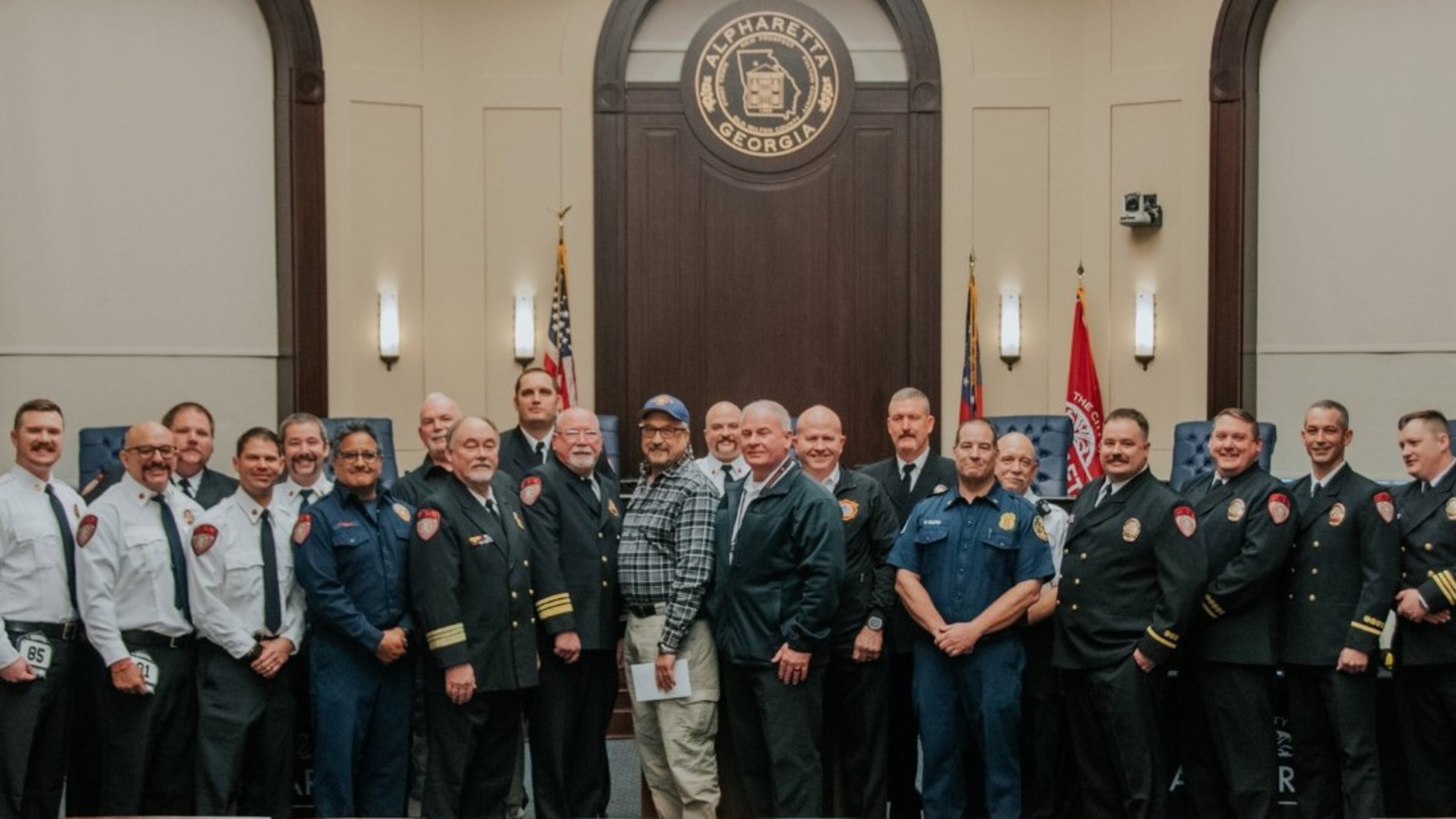 The Alpharetta Fire Department recently promoted 13, the highest number of candidates in the city’s history. COURTESY CITY OF ALPHARETTA