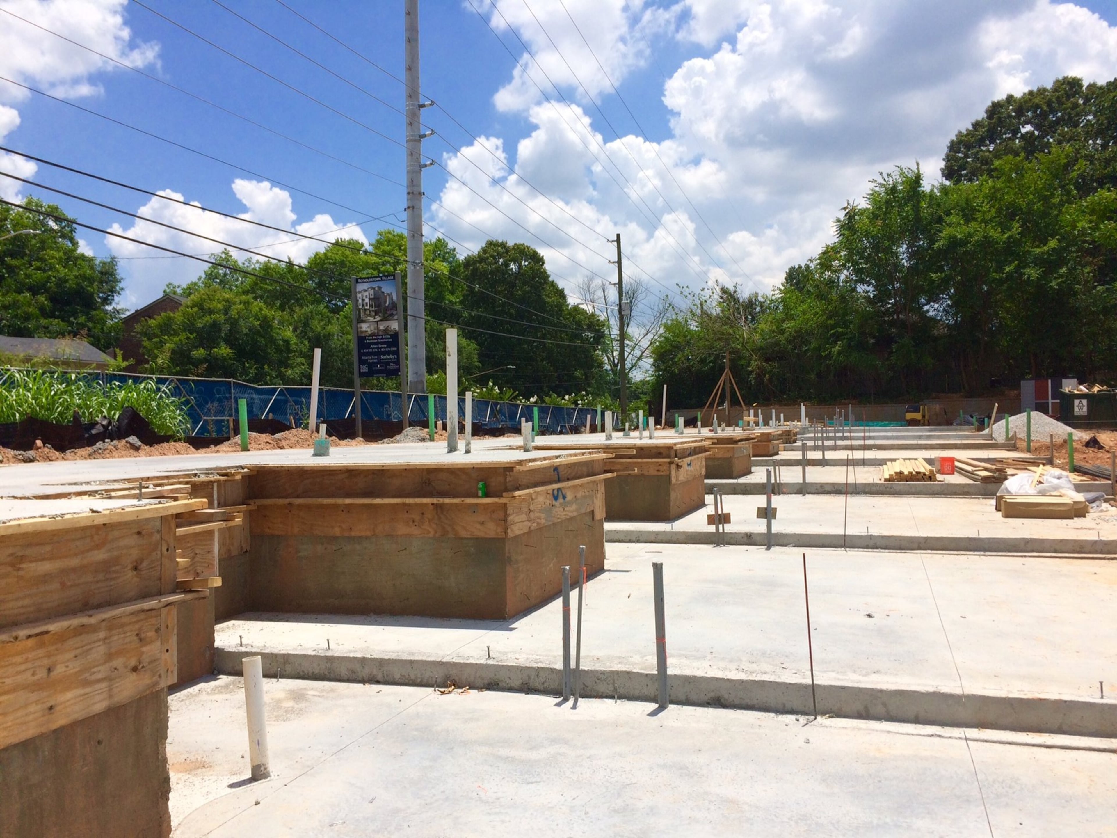 Along Moreland Avenue are future townhouses “From the $400s.”