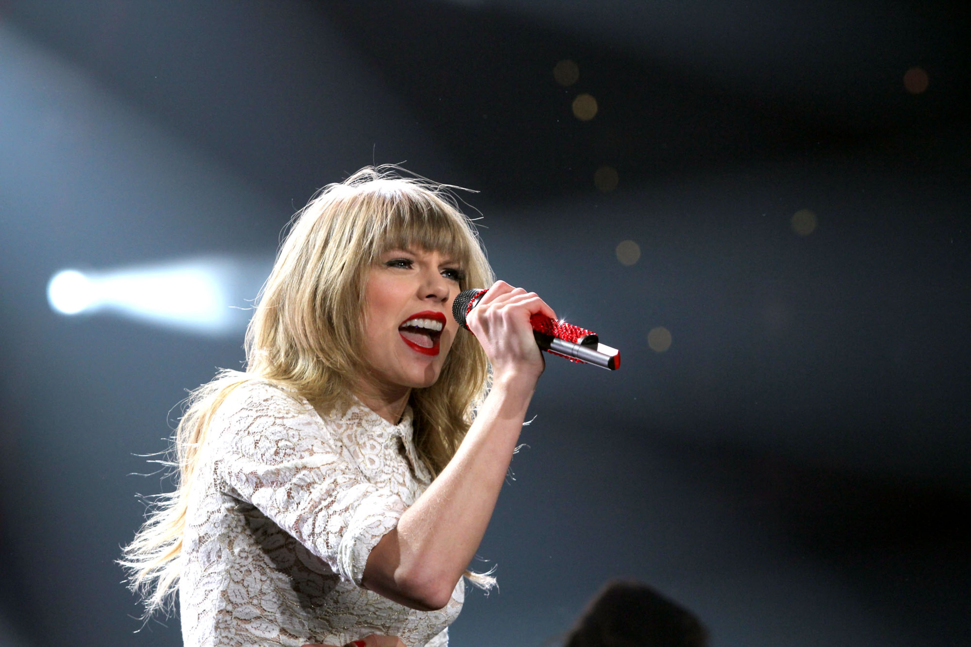 041813 -ATLANTA -- A mature and confident Taylor Swift took the stage performing before a sold-out audience on her RED Tour at the Philips Arena. (Akili-Casundria Ramsess/Special to the AJC)