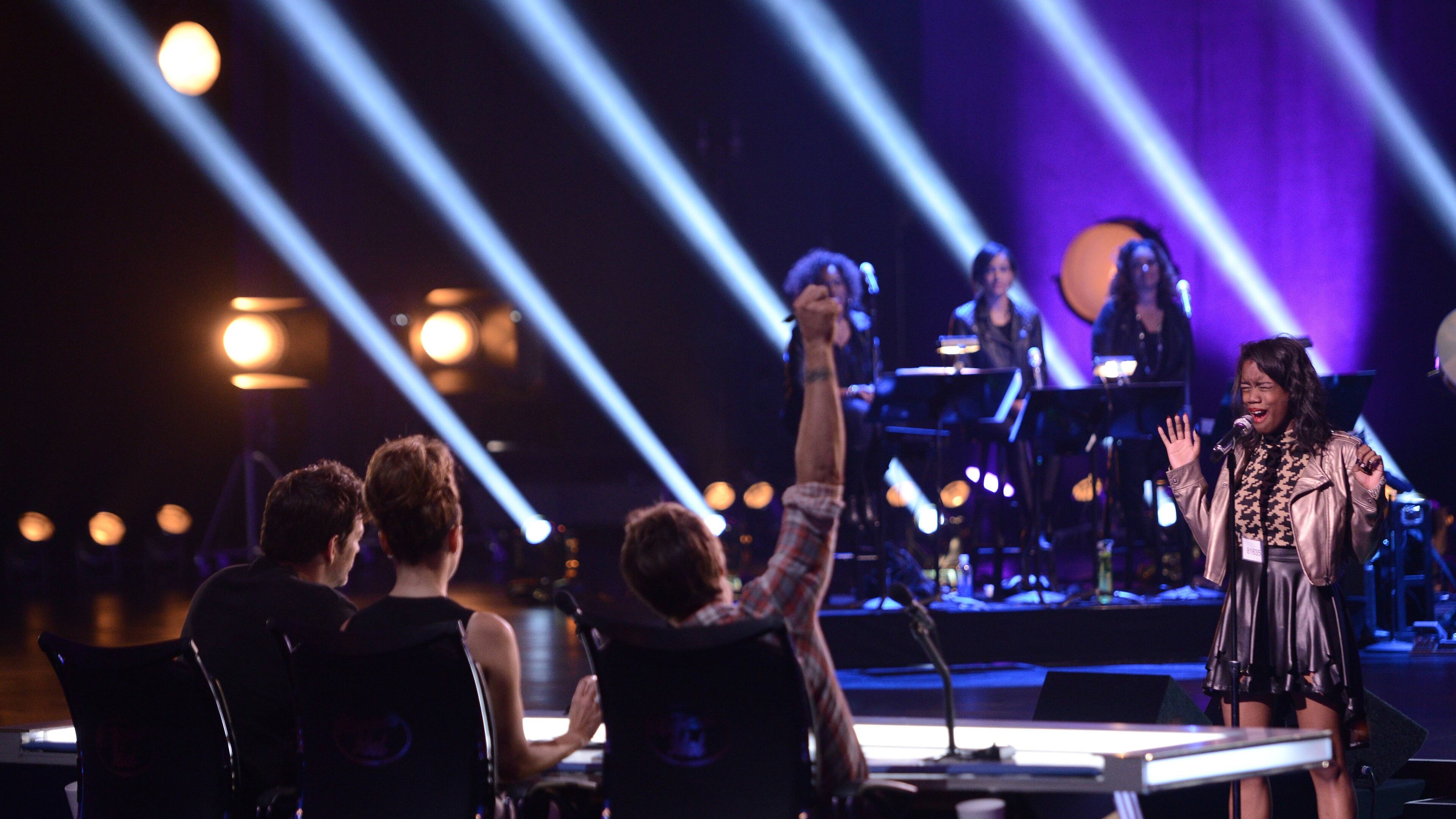 AMERICAN IDOL XIII: Hollywood: Contestants compete in the all-new "Hollywood" episode of AMERICAN IDOL XIII airing Wednesday, Feb. 12 (8:00-10:00 PM ET/PT) on FOX. CR: Michael Becker / FOX. Copyright 2014 FOX BROADCASTING. AMERICAN IDOL XIII: Hollywood: Contestants compete in the all-new "Hollywood" episode of AMERICAN IDOL XIII airing Wednesday, Feb. 12 (8:00-10:00 PM ET/PT) on FOX. CR: Michael Becker / FOX. Copyright 2014 FOX BROADCASTING.