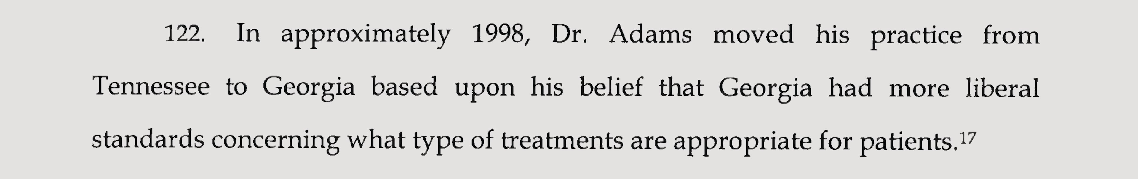 In suing Dr. Charles Adams, the government detailed how he moved his practice from Tennessee to Georgia and shortly after that began touting chelation therapy online for heart disease, cancer prevention, diabetes and chronic fatigue. (U.S. Department of Justice)