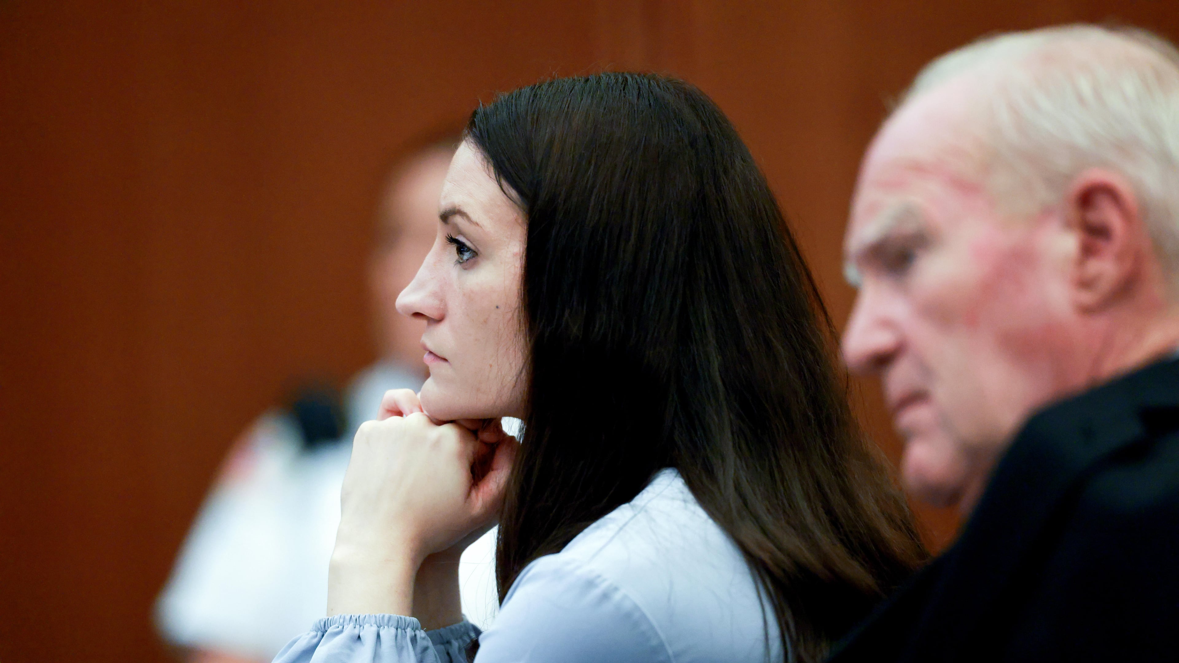 Lindsay Clancy, and her attorney Kevin Reddington , listen to testimony from Rebecca Jollotta, during Clancy's murder trial in Plymouth Mass., on Tuesday Aug. 11, 2026 in Plymouth, Mass. (Jonathan Wiggs/The Boston Globe via AP, Pool)