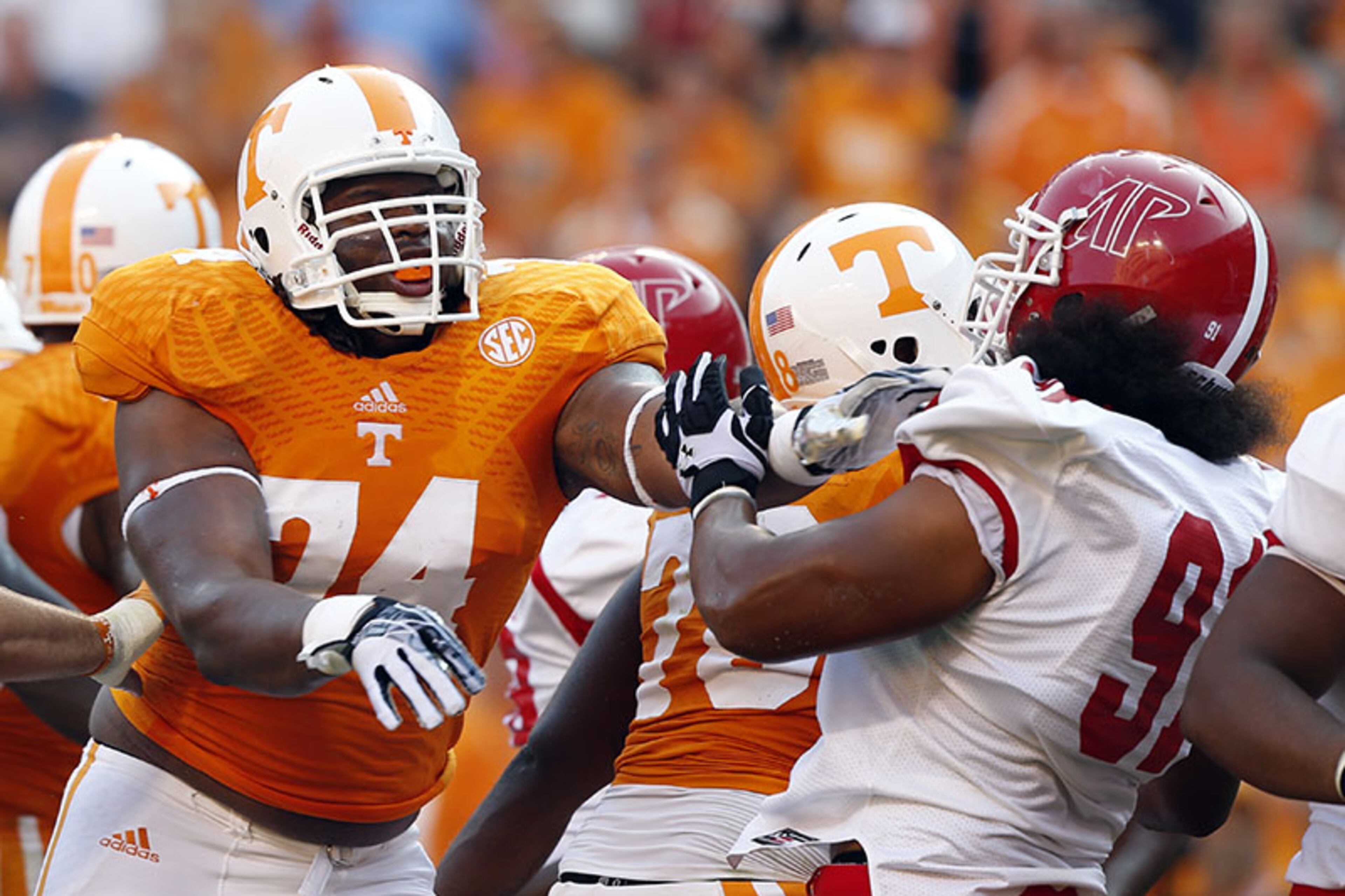 Antonio Richardson, DT, Tennessee: Richardson was an All-SEC second-team selection by the Associated Press in 2012. The 6-6, 327-pound defensive lineman played in 36 games, starting the final 24 over the last two seasons at left tackle. With Richardson manning left tackle, the Vols allowed just 23 sacks over the last two years.