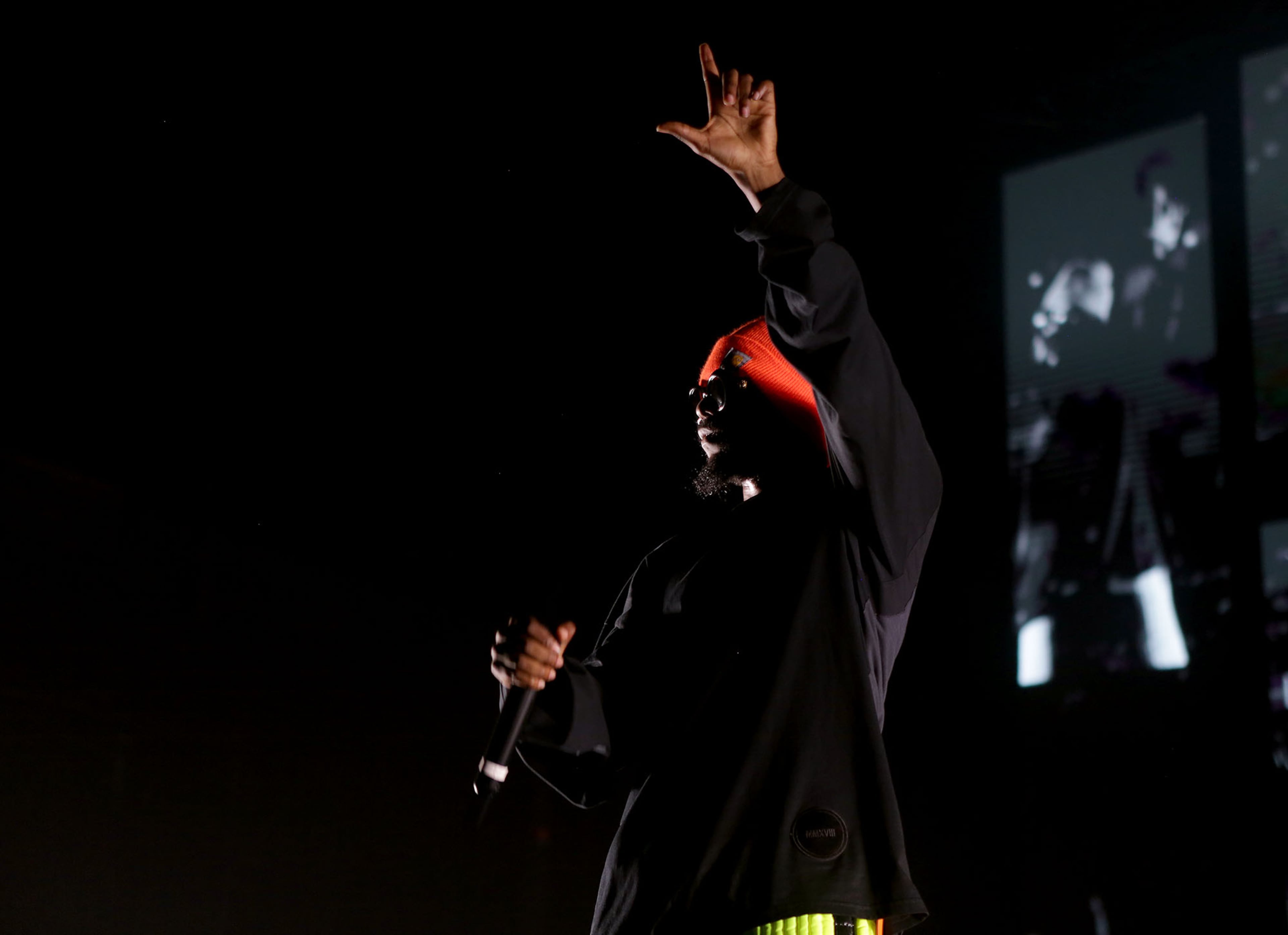 Kendrick Lamar performing at the Tycoon Music Festival at the Ceraillis Amphitheatre in Atlanta on Saturday, June 8, 2019. (Akili-Casundria Ramsess/Eye of Ramsess Media)