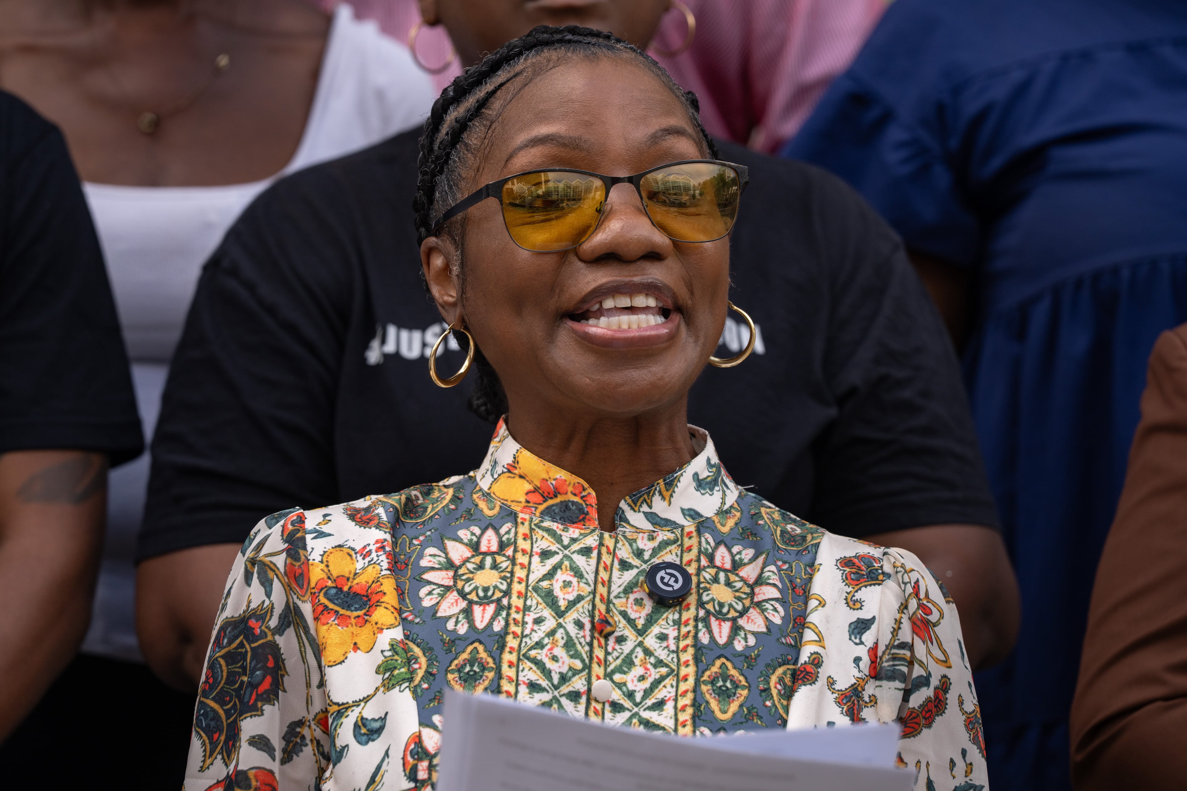 “I want you to understand, you may have obtained a dismissal, but you have not erased my son,” Monteria Robinson said Friday, Aug. 7, 2026, after a judge dismissed a criminal case against two officers who had been charged in his 2016 death. (Ben Hendren for the AJC)