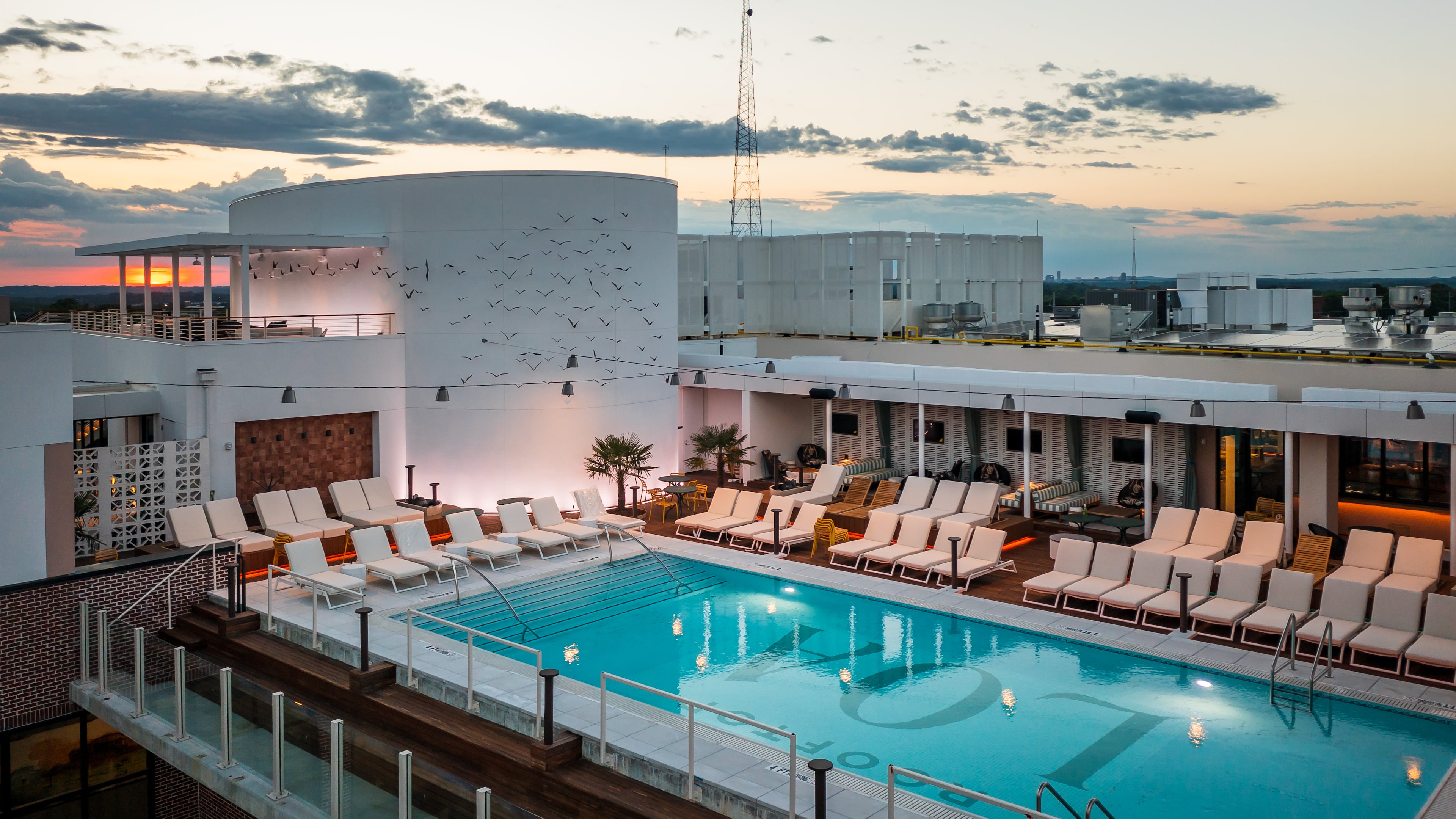 The pool at Rooftop L.O.A.
