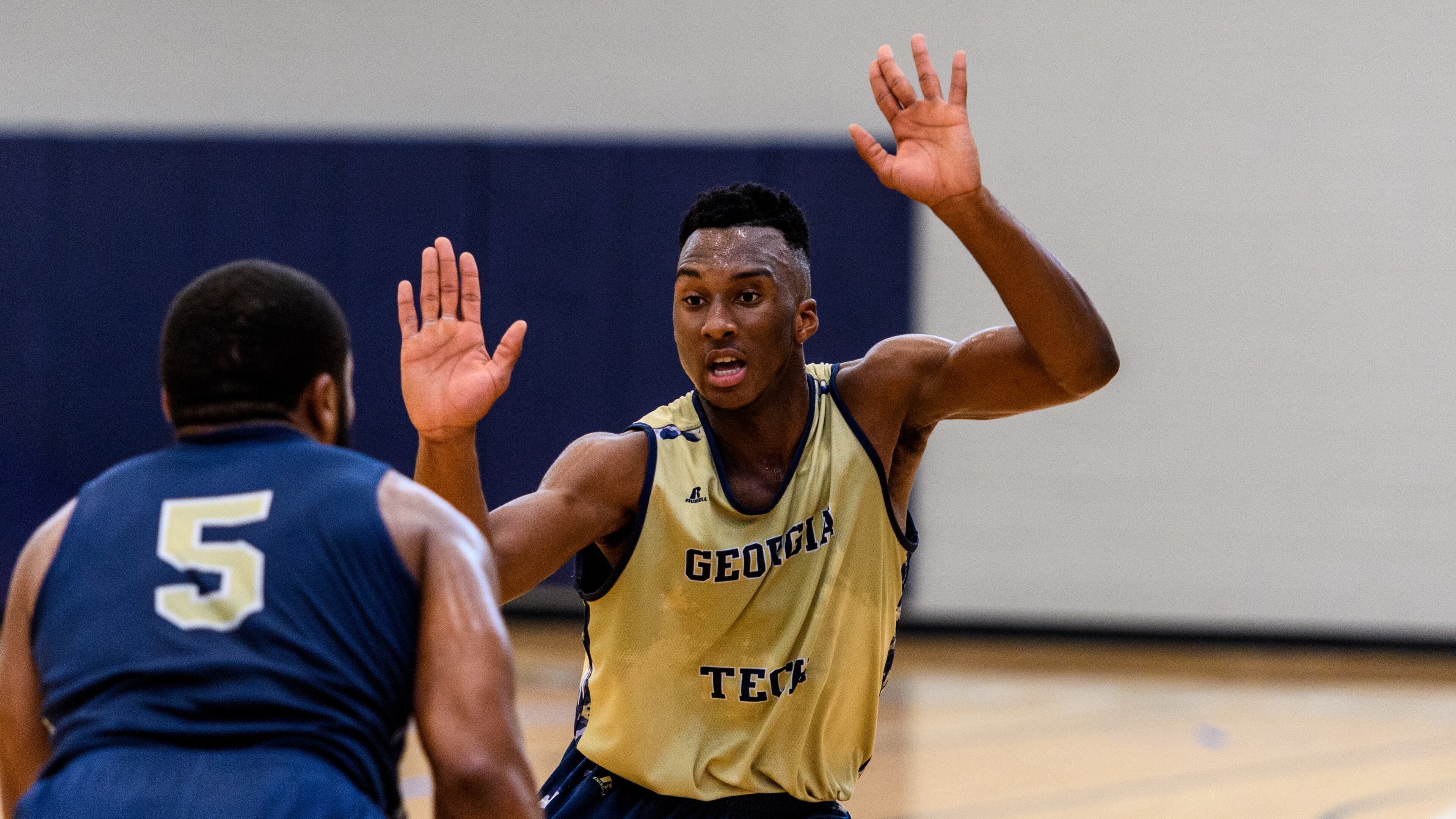 Josh Okogie during Georgia Tech basketball practice, August 1, 2016 (Danny Karnik / Georgia Tech Athletics)