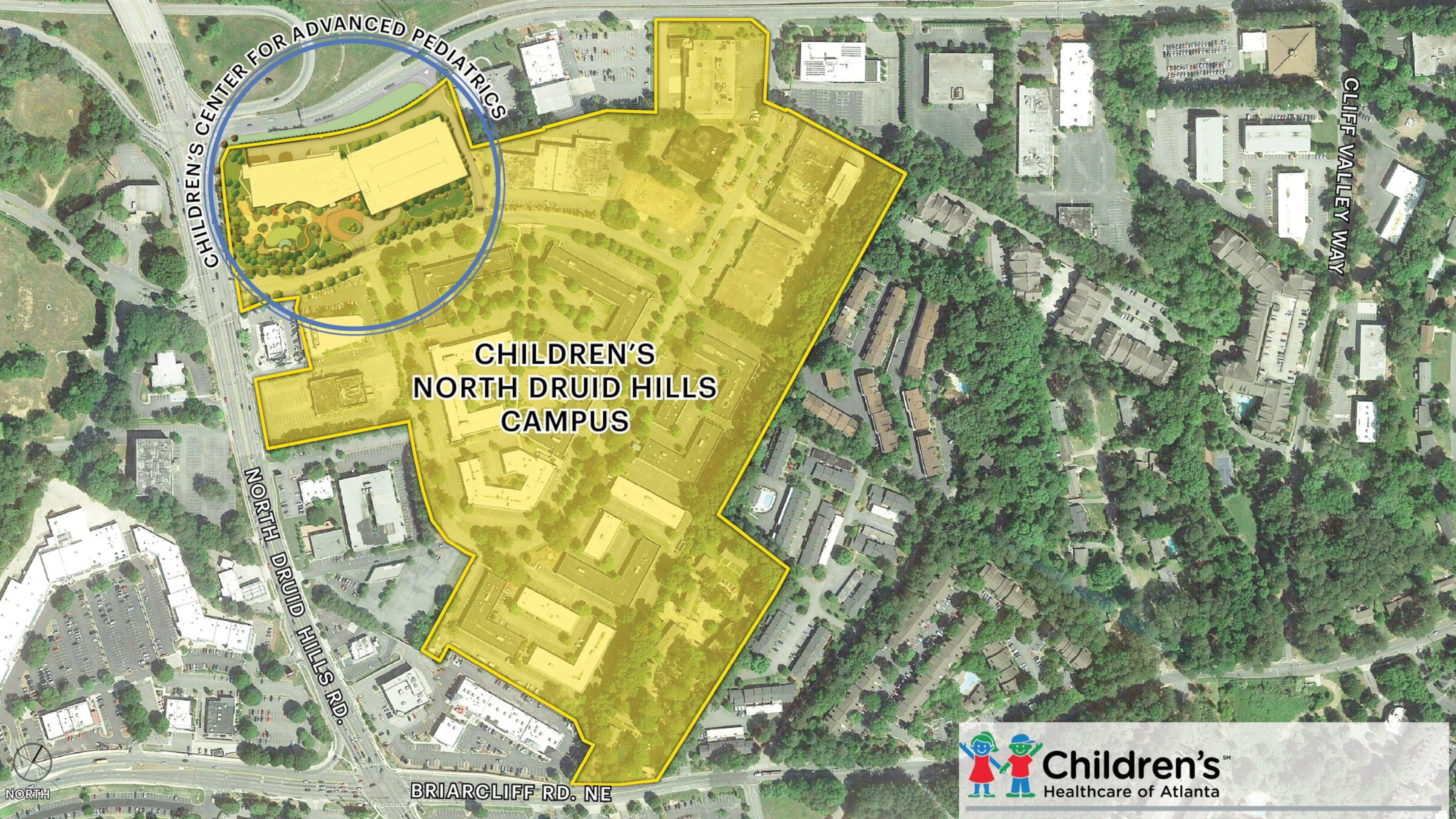 Children’s Healthcare of Atlanta is planning a $1 billion to $1.3 billion hospital on this site in Brookhaven, in addition to a center for complex diseases already under way.
