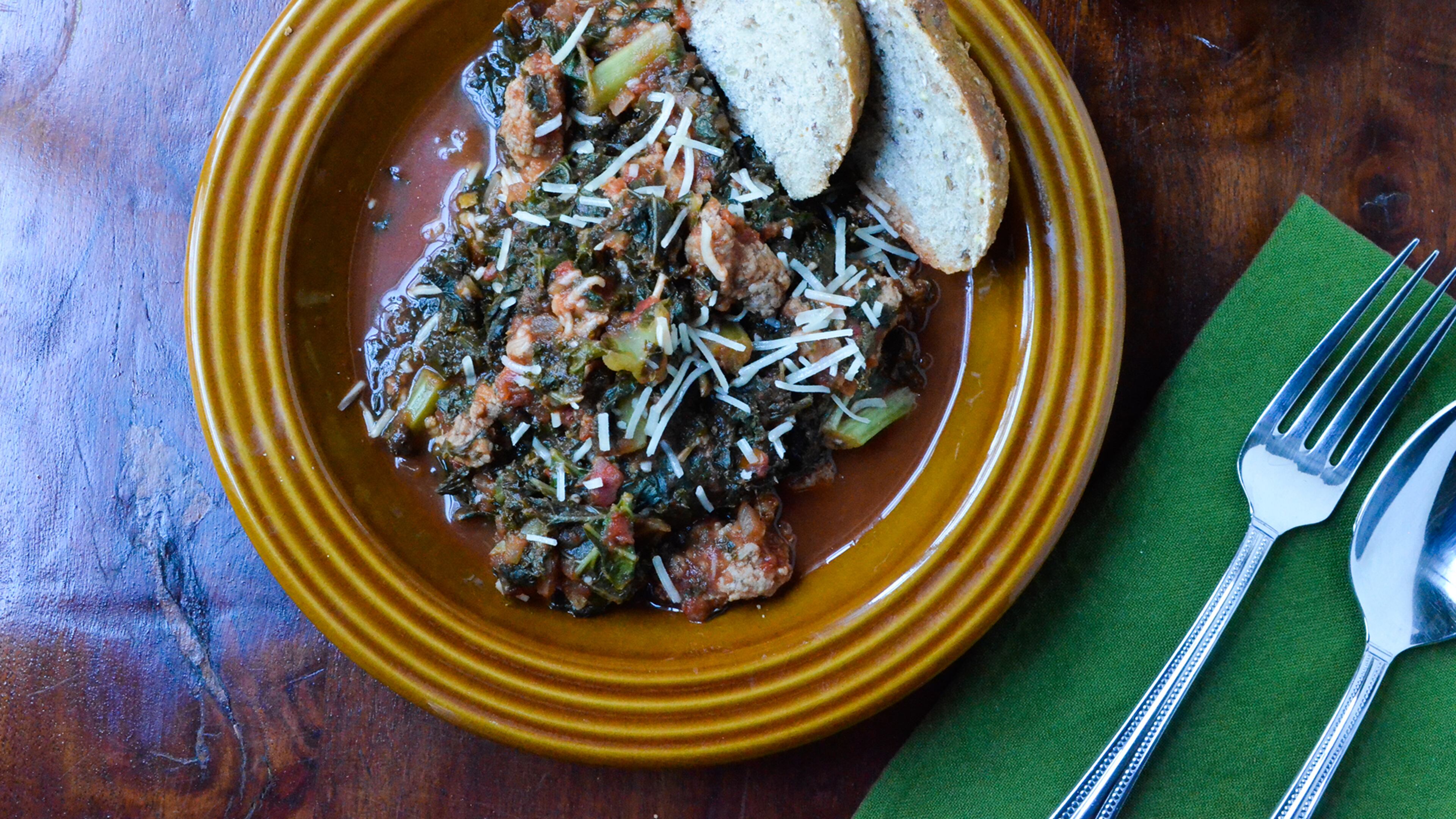 Turkey Sausage and Greens Ragout
Virginia Willis for The Atlanta Journal-Constitution
