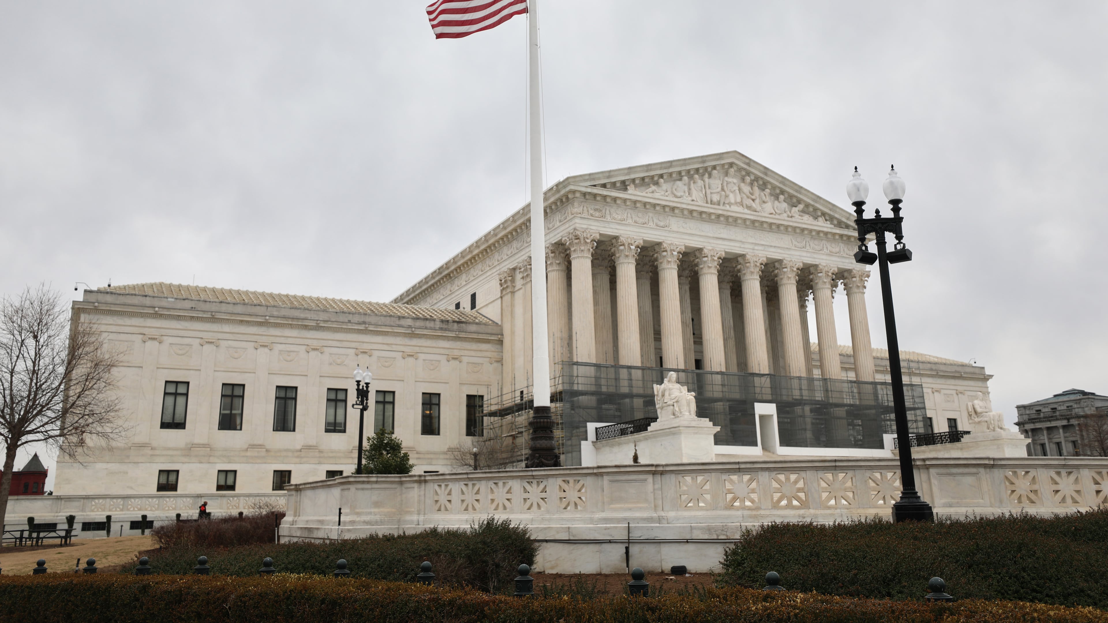 U.S. Supreme Court is seen, Wednesday, Jan. 14, 2026, in Washington. (AP Photo/Rahmat Gul)