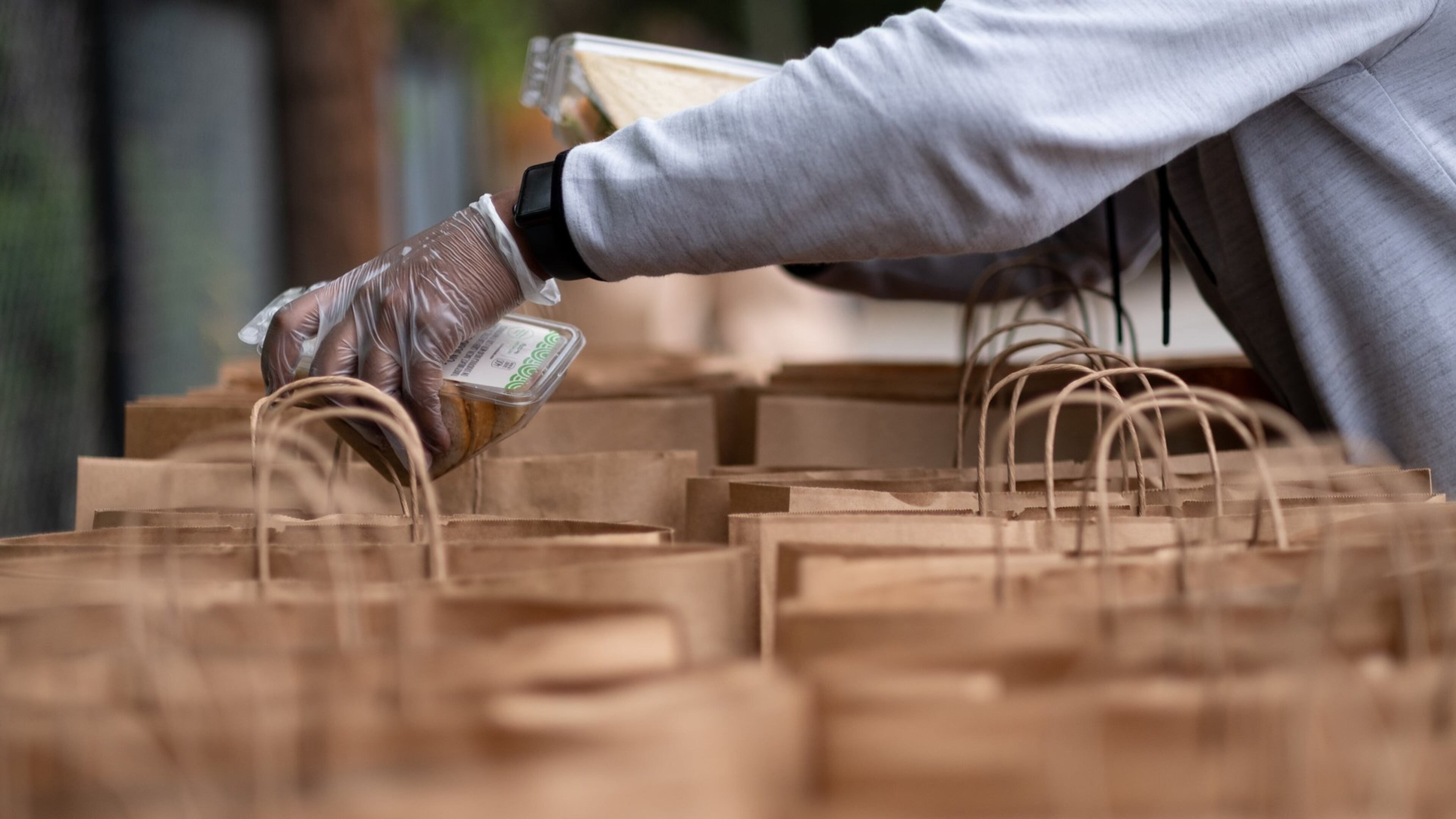 Food is prepared for delivery at CHRIS 180, a behavioral health nonprofit in Atlanta.