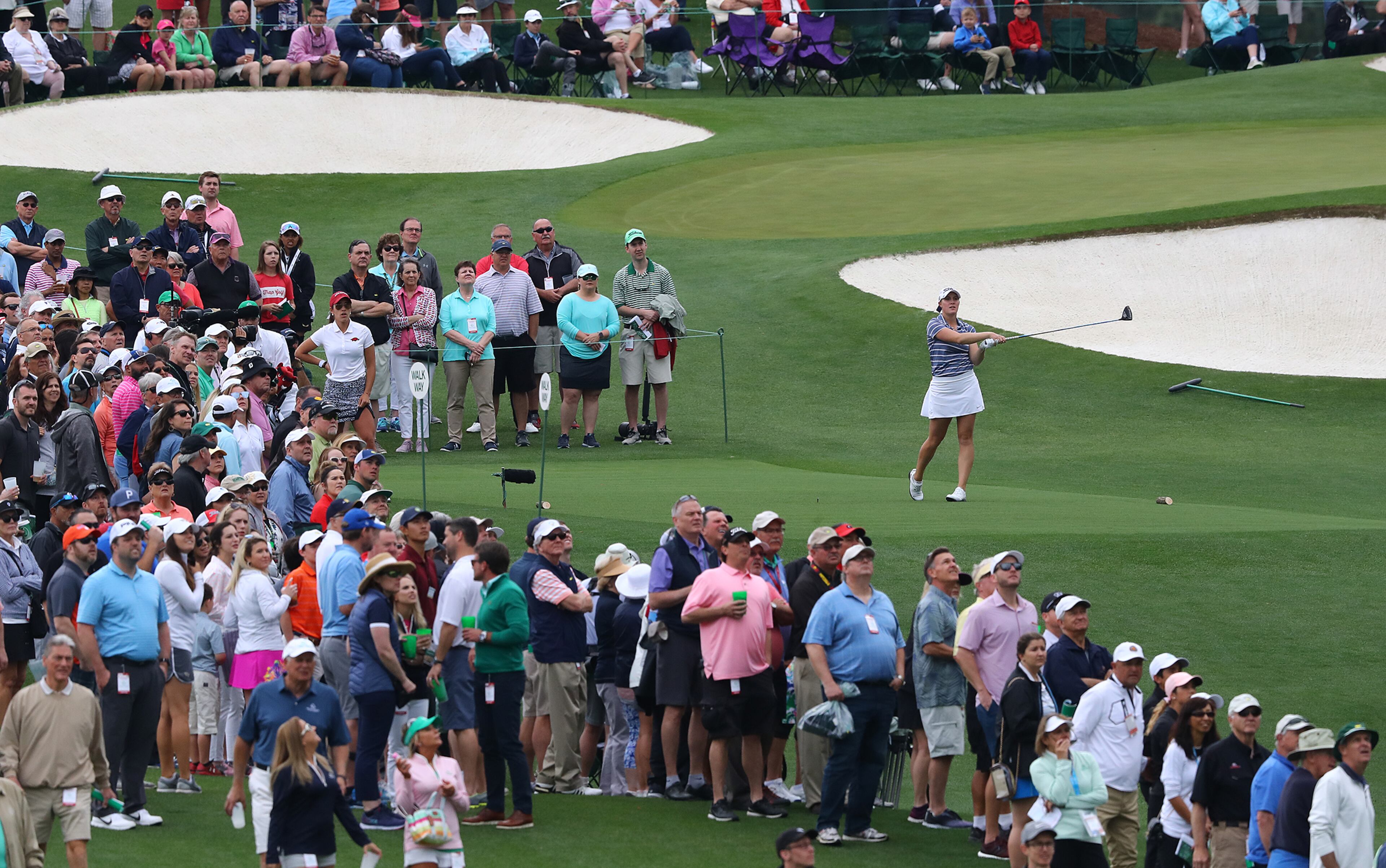 Jennifer Kupcho tees off on the third hole in the inaugural Augusta National Women's Amateur at Augusta National Golf Club on Saturday, April 6, 2019, in Augusta. Curtis Compton/ccompton@ajc.com