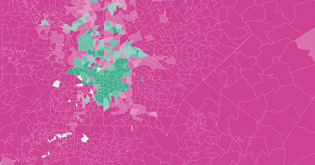 Detailed Georgia primary election results map by precinct