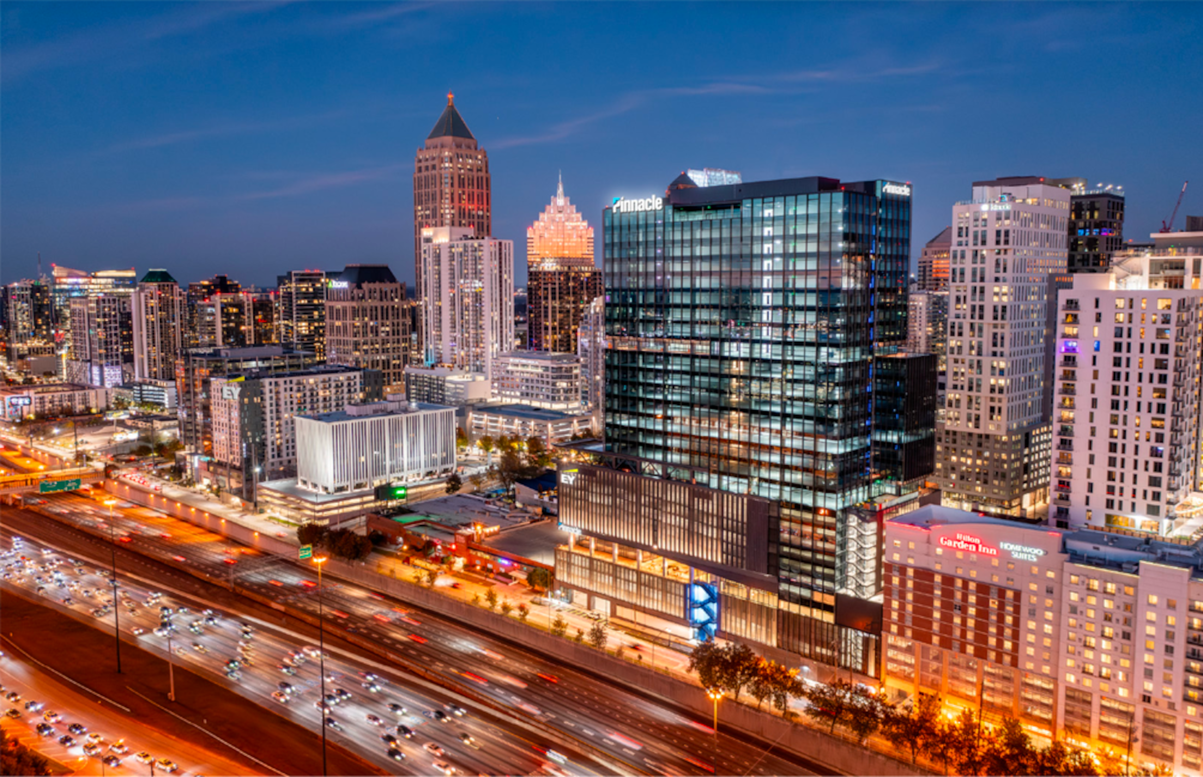 A rendering of Ten Twenty Spring in Midtown shows signage from bank Pinnacle, which on the Ten Twenty Spring building in Midtown.