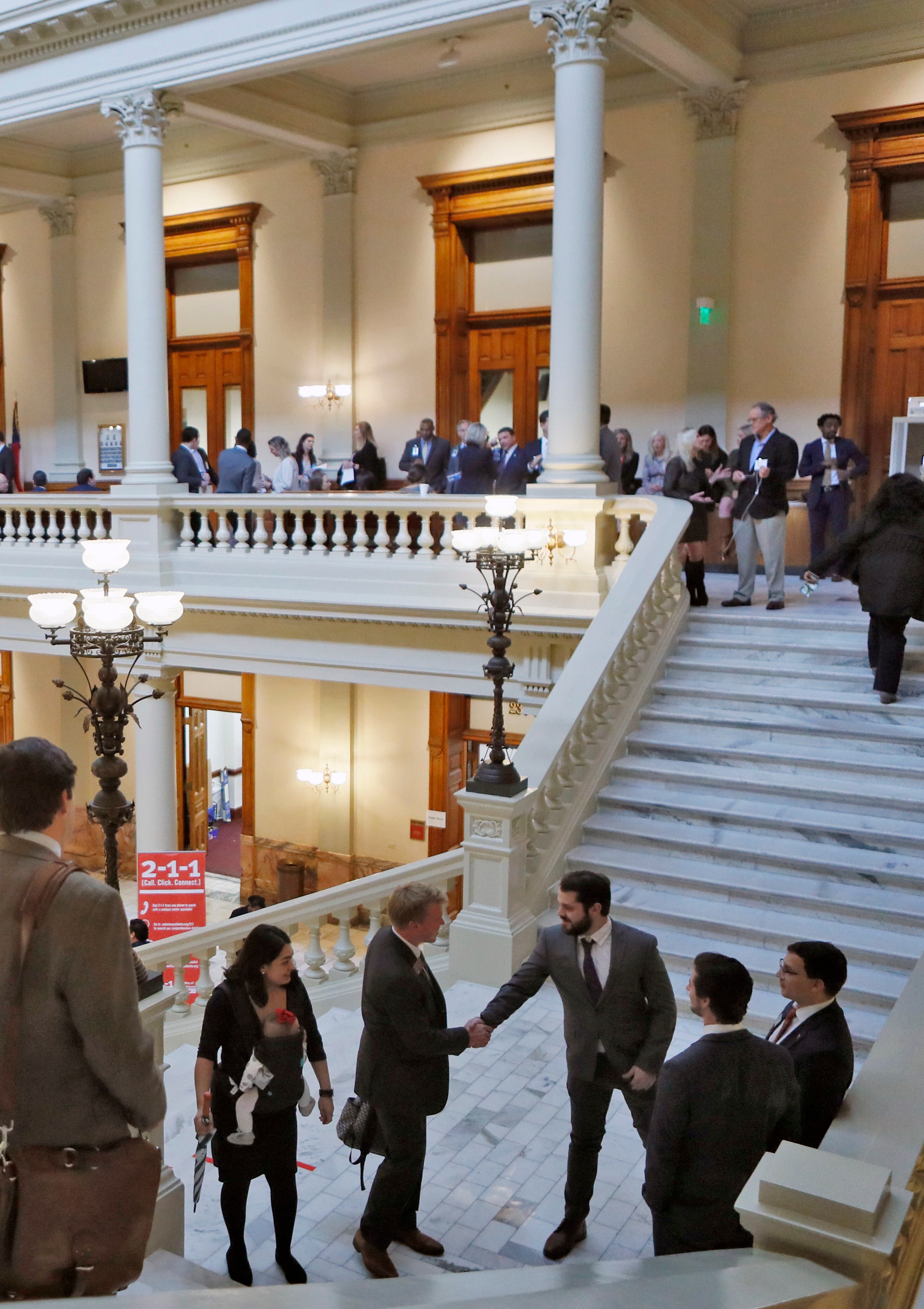 January 13, 2020 - Atlanta - The halls were alive with the sounds of lawmakers and lobbyists as the Georgia General Assembly started its 2020 session amid a backdrop of an election year. Bob Andres / bandres@ajc.com