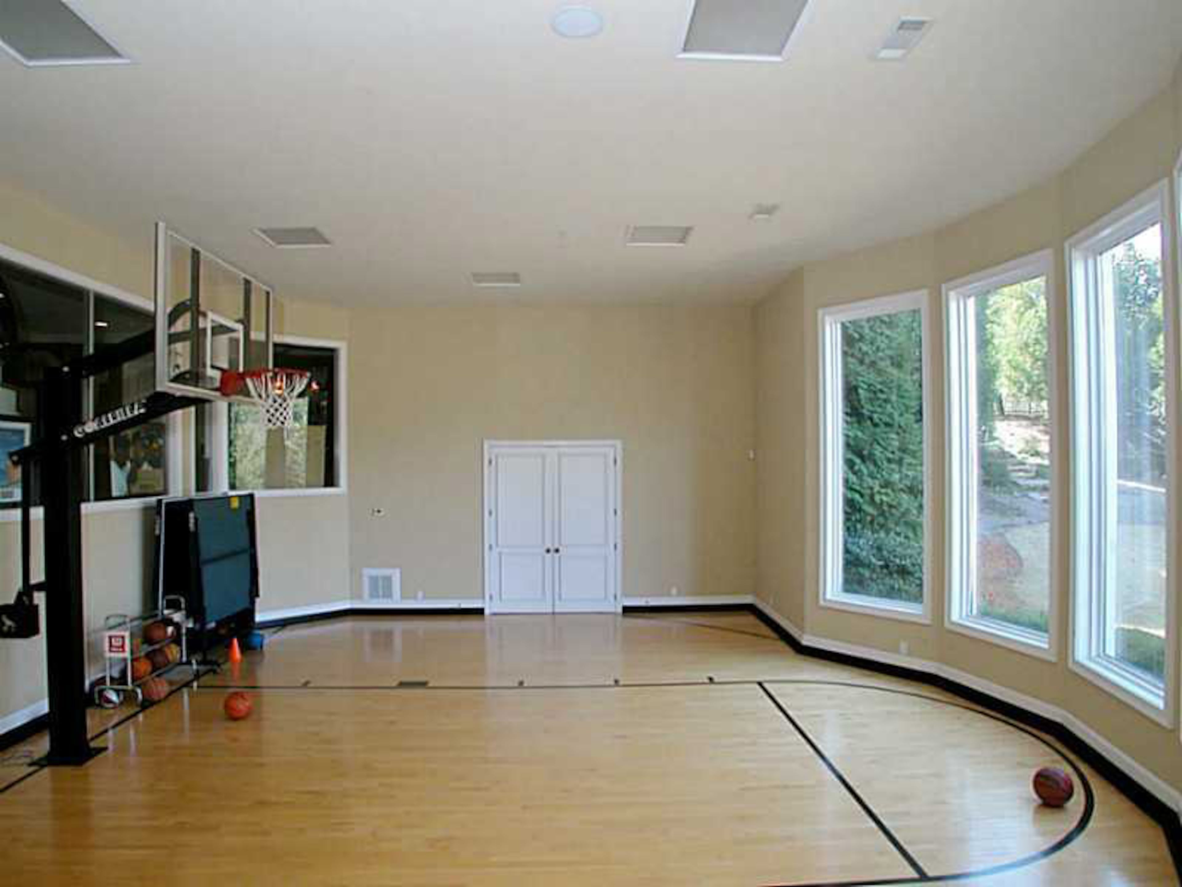 Indoor basketball court.