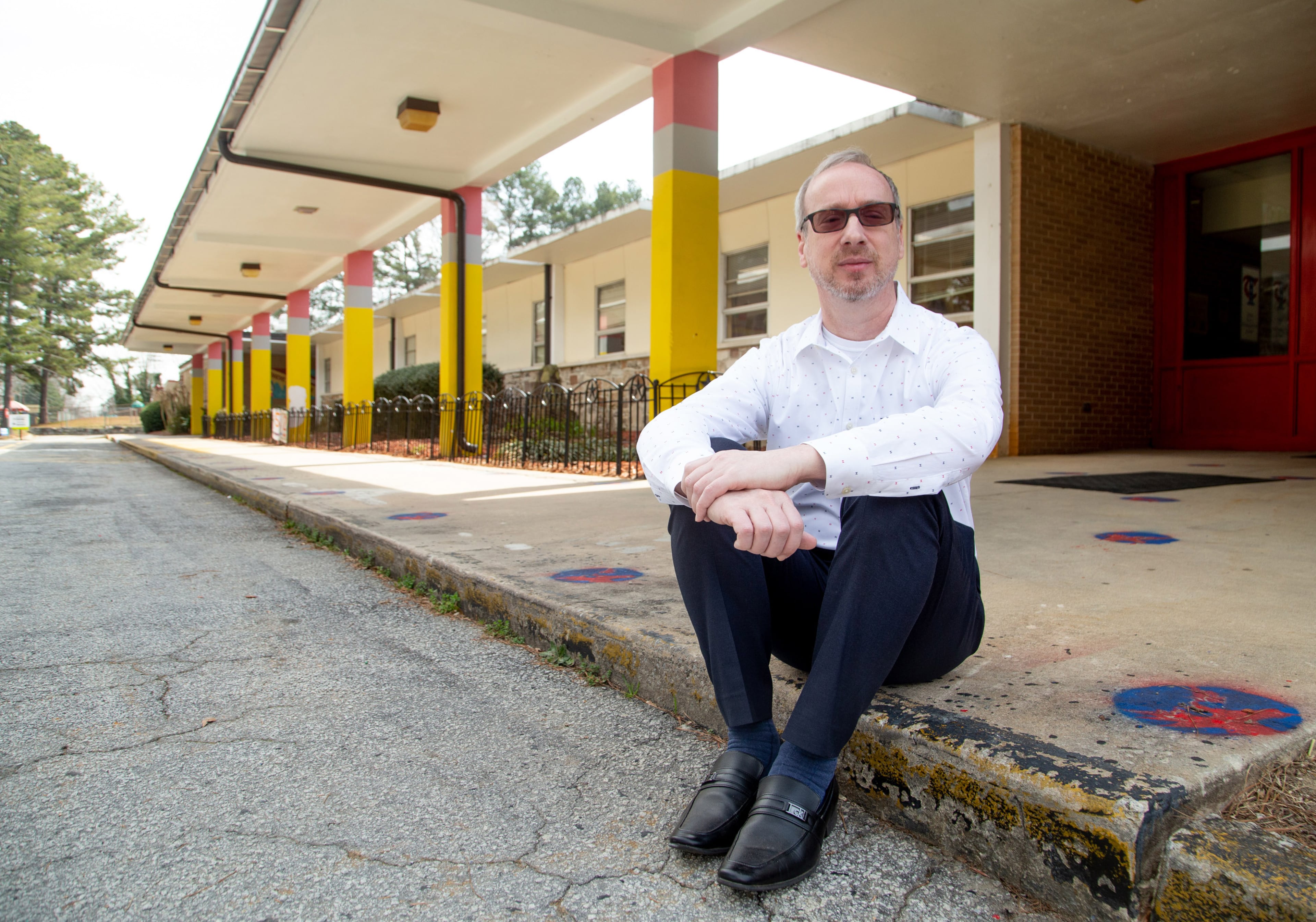 City Councilman Brian Mock poses for a photograph outside of Dresden Elementary School in Chamblee on March 14, 2021. STEVE SCHAEFER FOR THE ATLANTA JOURNAL-CONSTITUTION