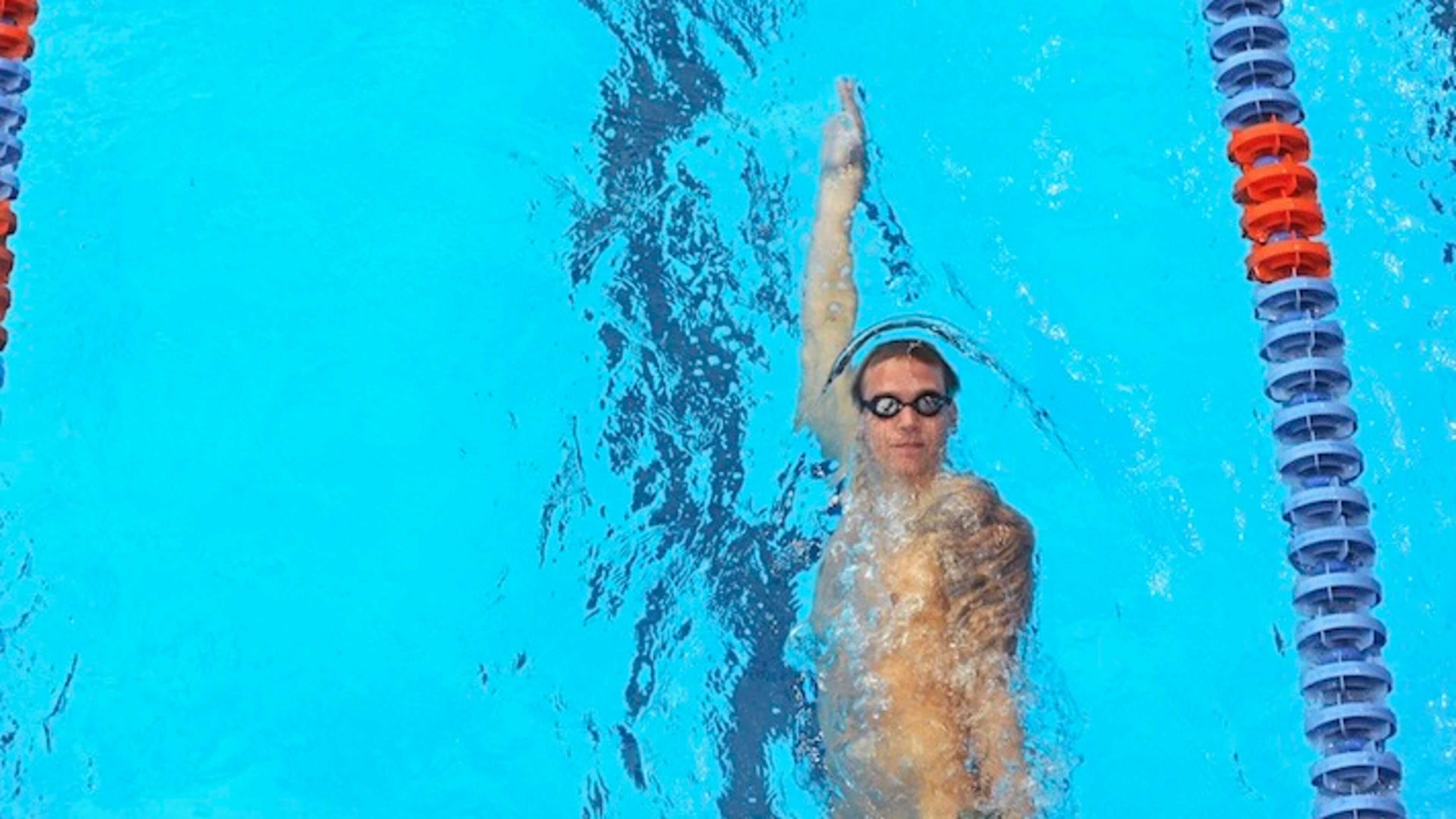Caleb Dressel, a sophomore at the University of Florida, during an afternoon practice, in Gainesville, Fla., Feb. 26, 2016. Dressel recently set American records in the 50- and 100-yard freestyles, and the conference record in the 100-yard butterfly, at the Southeastern Conference championships in Missouri. (Sarah Beth Glicksteen/The New York Times)