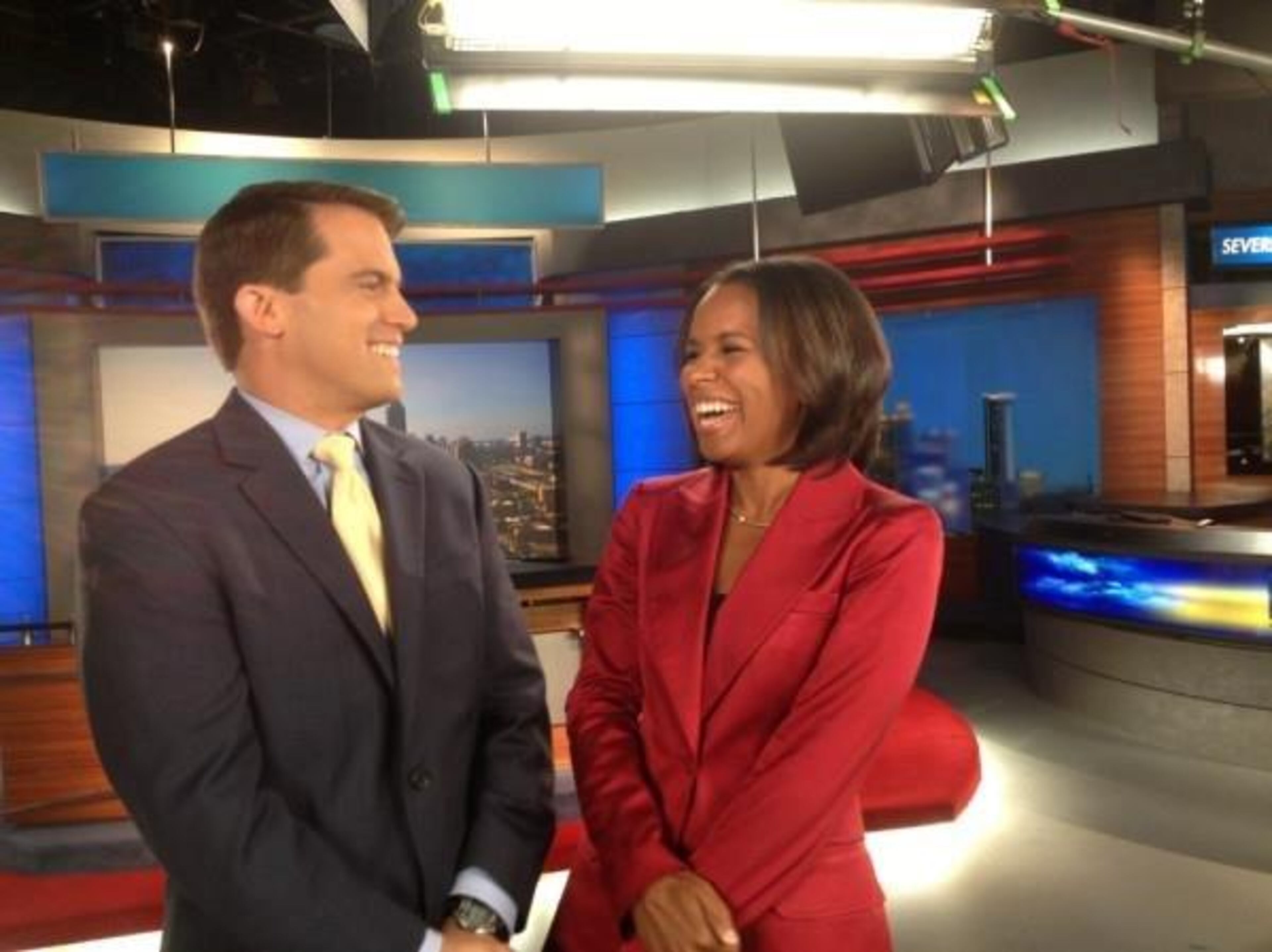 It was John Bachman. Here he is with Erin Coleman. They anchor Channel 2 Action News at 4.