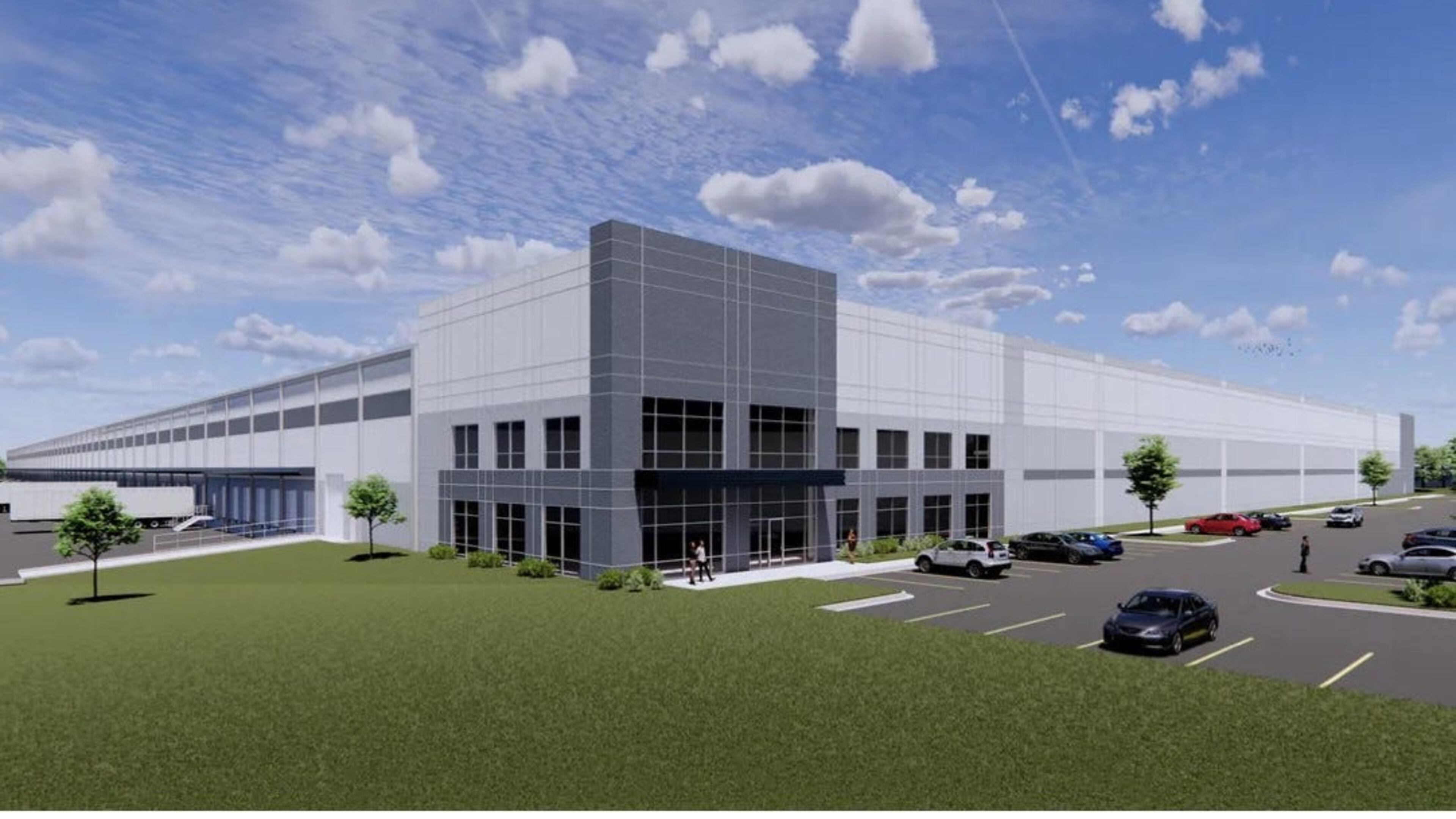 The building shows a rendering of a unit in the Savannah International Portside Park in Effingham County. Bradshaw Home is building a new facility in the park and is scheduled to open this fall. (Photo provided by Panattoni Development)