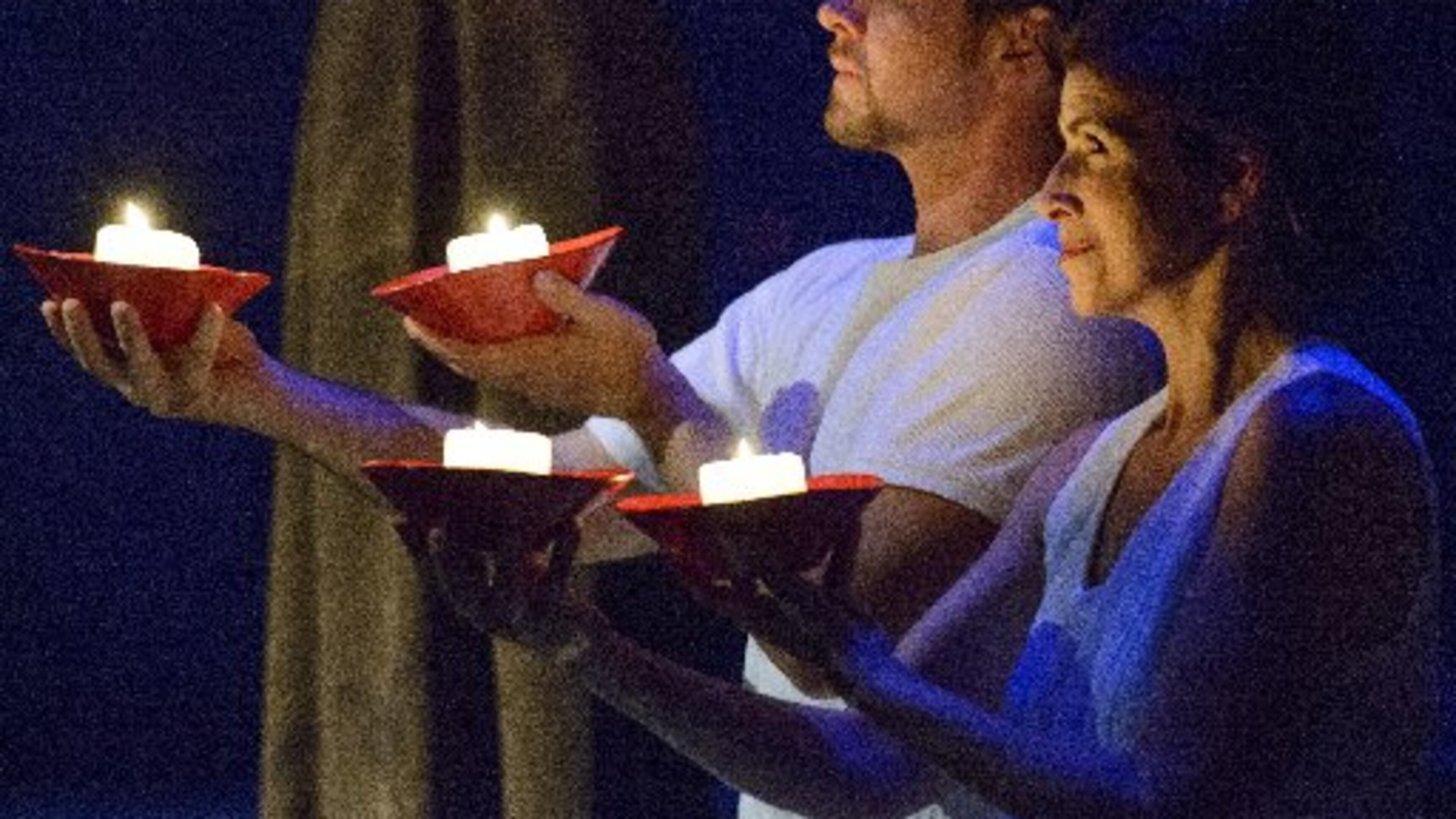 Travis Smith and Tess Malis Kincaid appear in Georgia Shakespeare's "Metamorphoses" in 2013. CONTRIBUTED BY GREG MOONEY