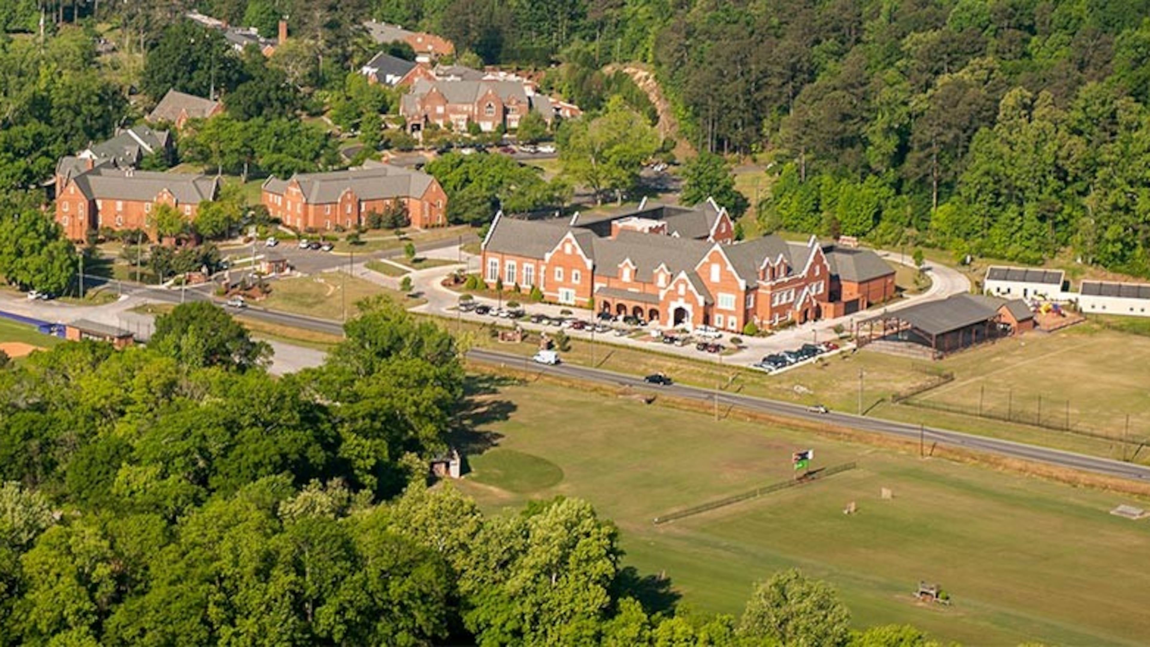 Aerial view of the Darlington School’s campus in Rome, Georgia, captured from the school’s website.