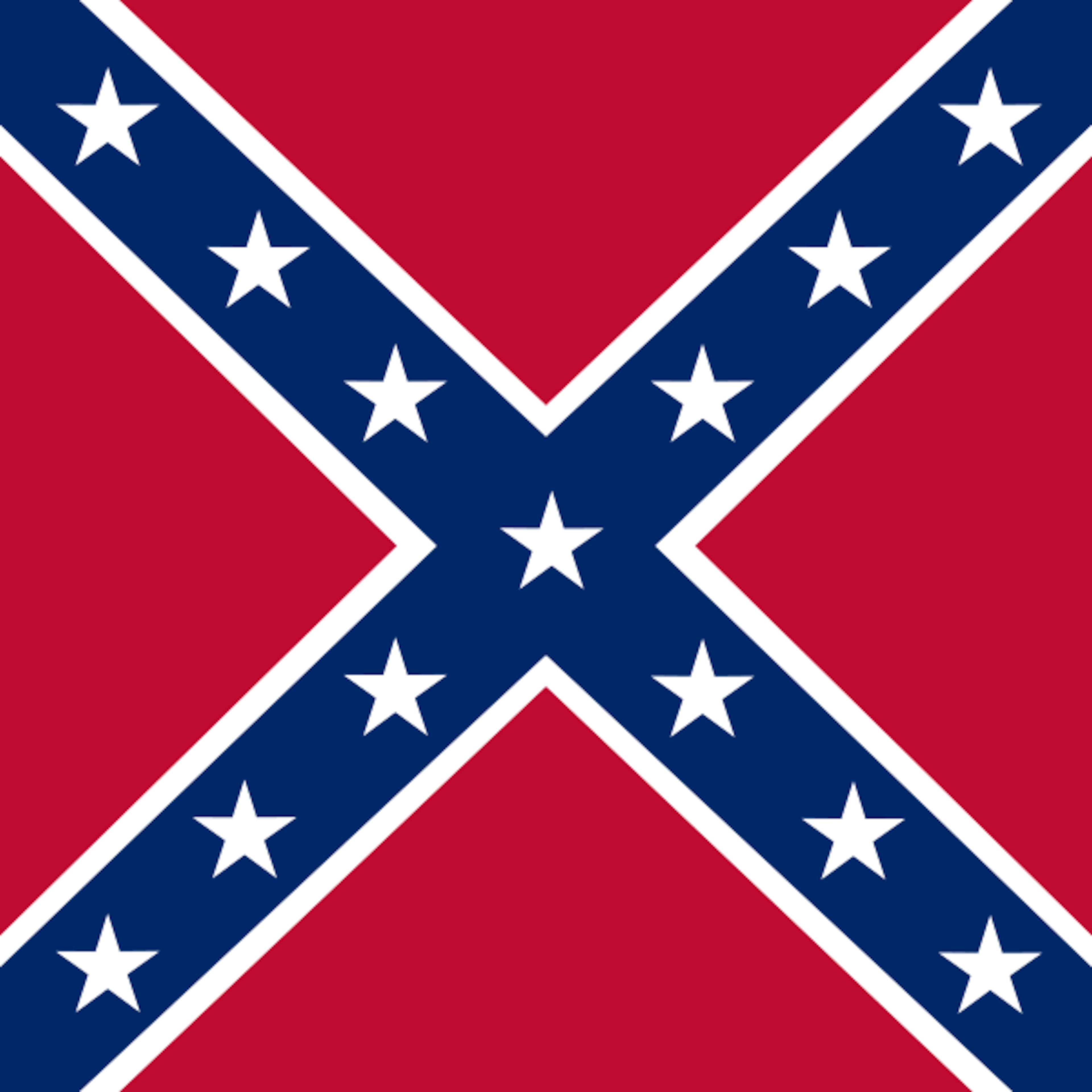 The Confederate Battle Flag is very familiar to Southerners. During the Civil War, the square design was used by Gen. Robert E. Lee's Army of Northern Virginia and was so popular its design was incorporated in the official flag of the Confederacy. The original design called for the flag to be rectangular, but it was changed to a square to conserve material. The Confederate battle flag still flies next to a Civil War monument on the grounds of the South Carolina Capitol, but many leaders say it is time to take it down. Following images show other flags used by the Confederate States of American during the Civil War and the current state flags of states that officially seceded from the U.S.