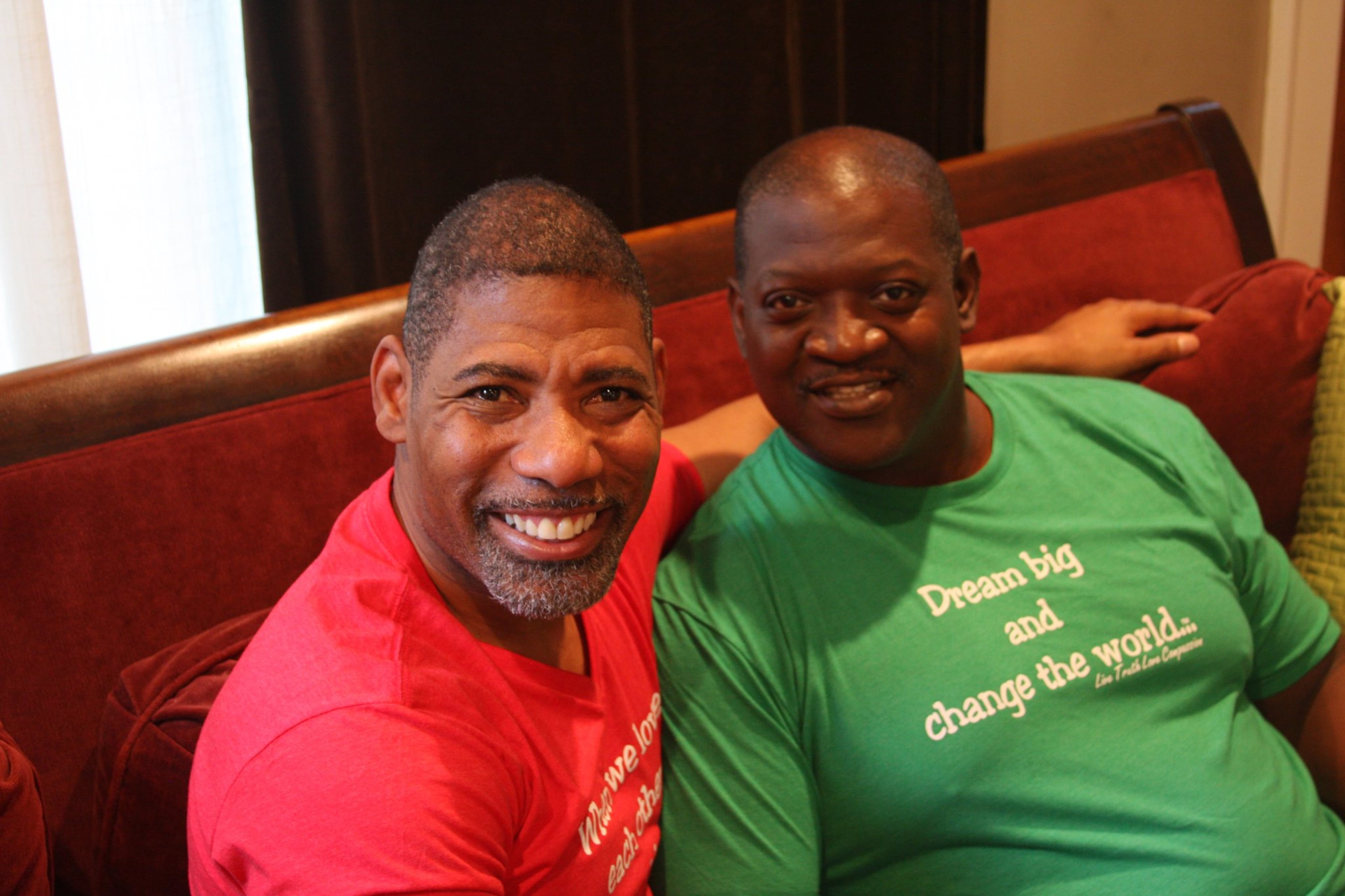 In 2015, when they were moving back to Atlanta, Darryl Hollomon (left) and his husband Glyn Williams were looking for an intown home to raise their twins. By chance, they found a house on Pine Street, just a few blocks from the home Hollomon grew up in in the Old Fourth Ward. (Ernie Suggs/esuggs@ajc.com)