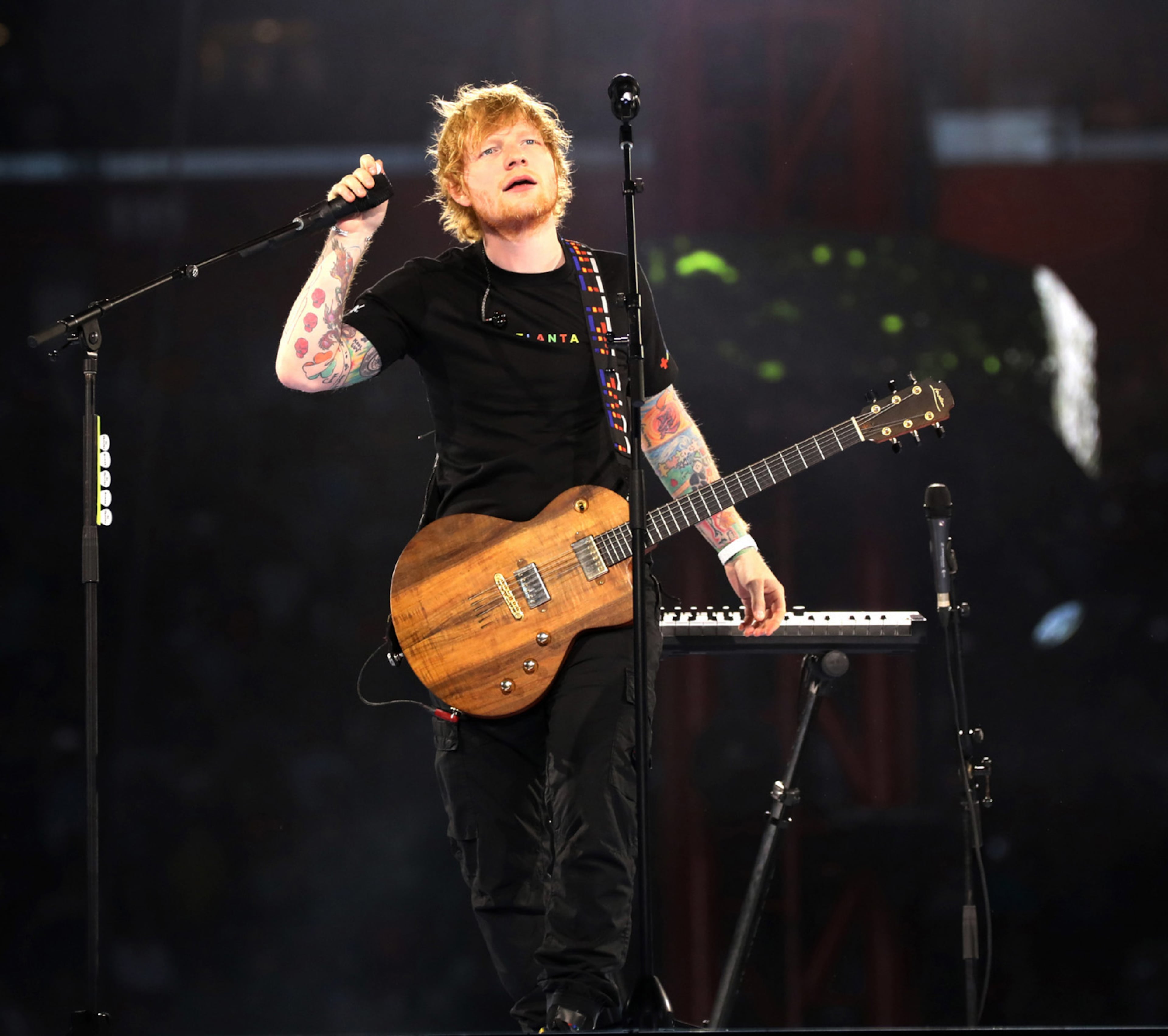 Ed Sheeran rocked a sold-out Mercedes Benz Stadium on Saturday, May 27, 2023 on his +=÷x tour. Georgia native Khalid and British singer Dylan opened the show.
Robb Cohen for The Atlanta Journal-Constitution