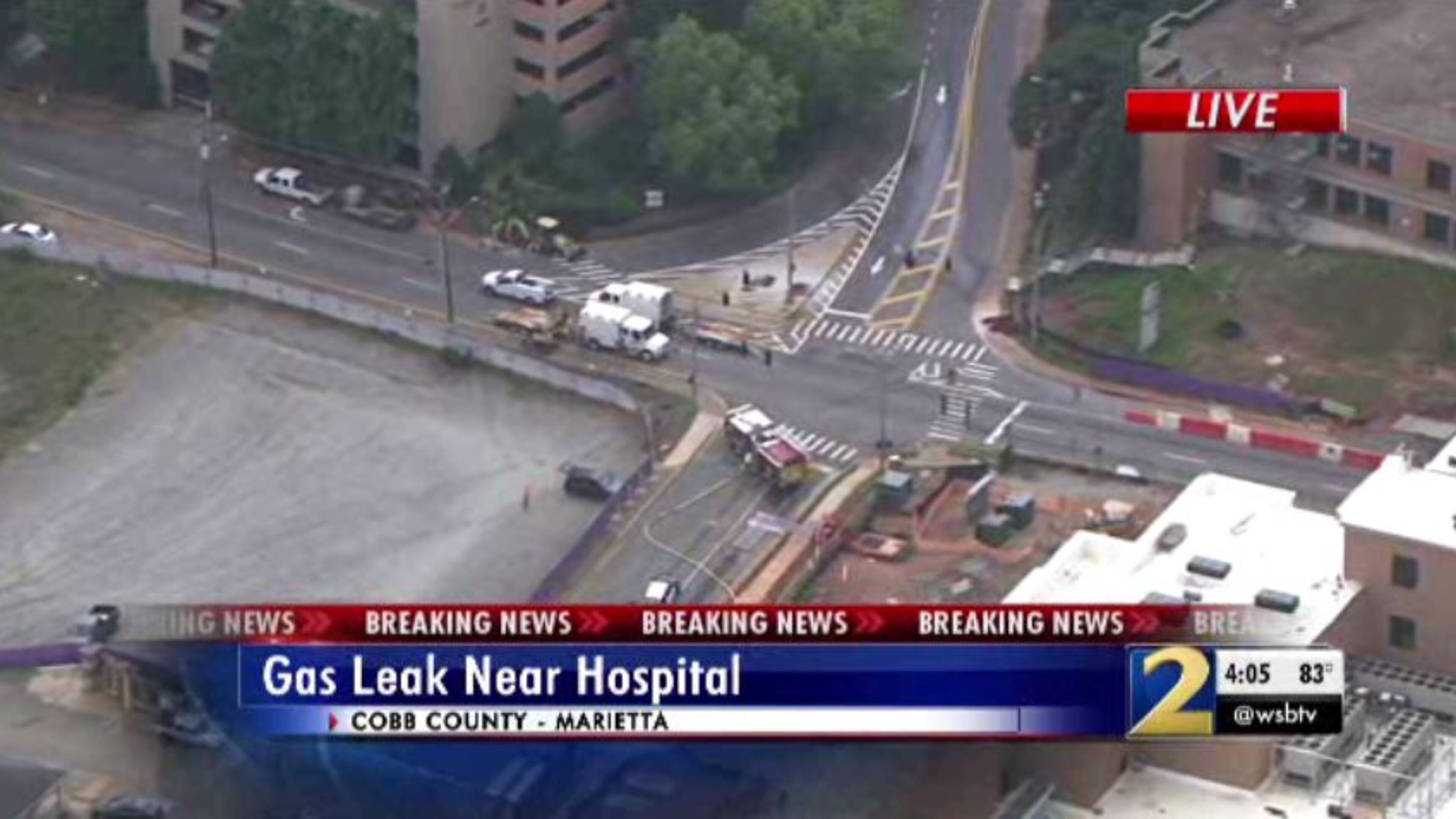 A gas leak affected Cobb County traffic Wednesday afternoon.