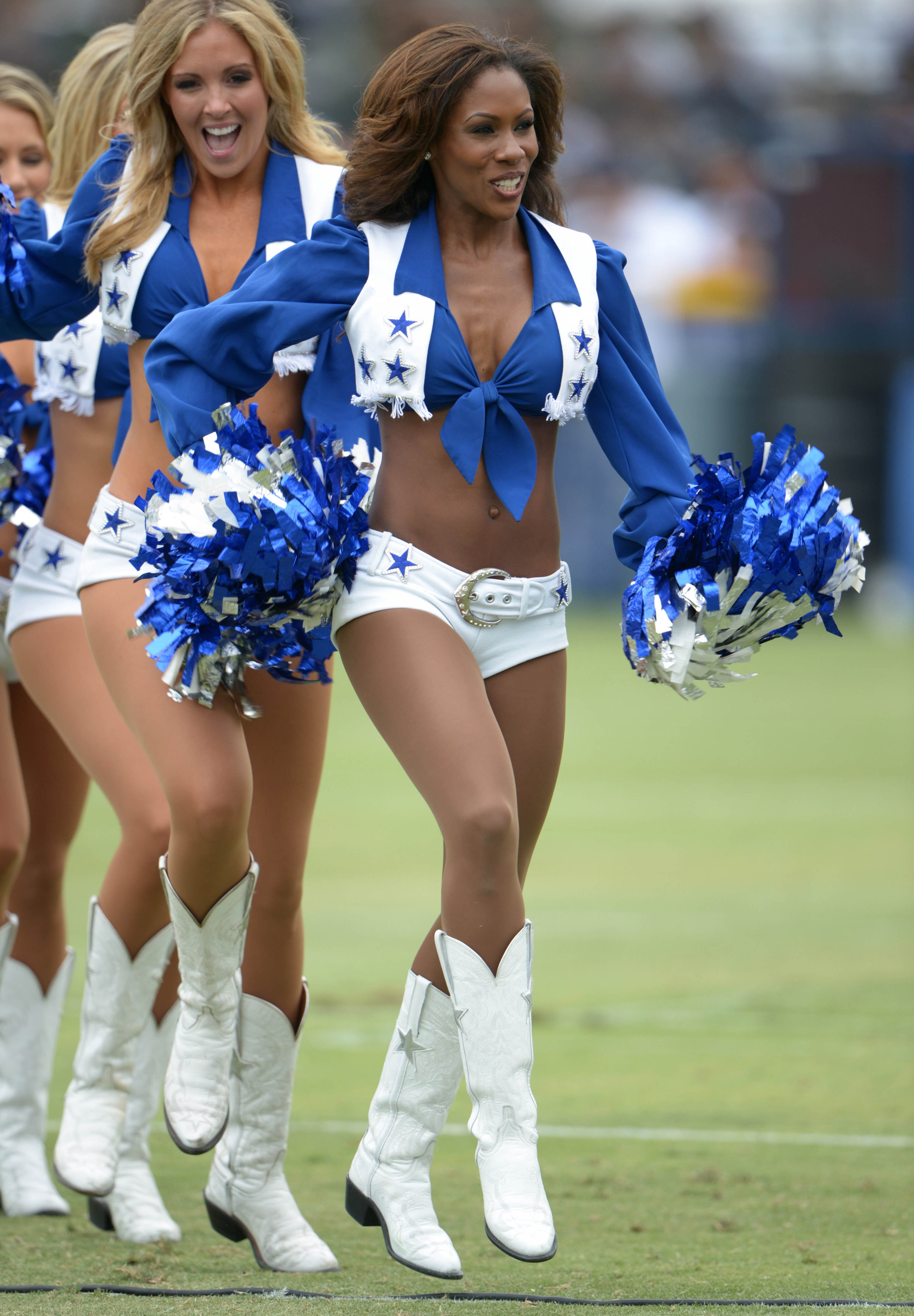 Cowboys cheerleader Jacqueline Bob at training camp.