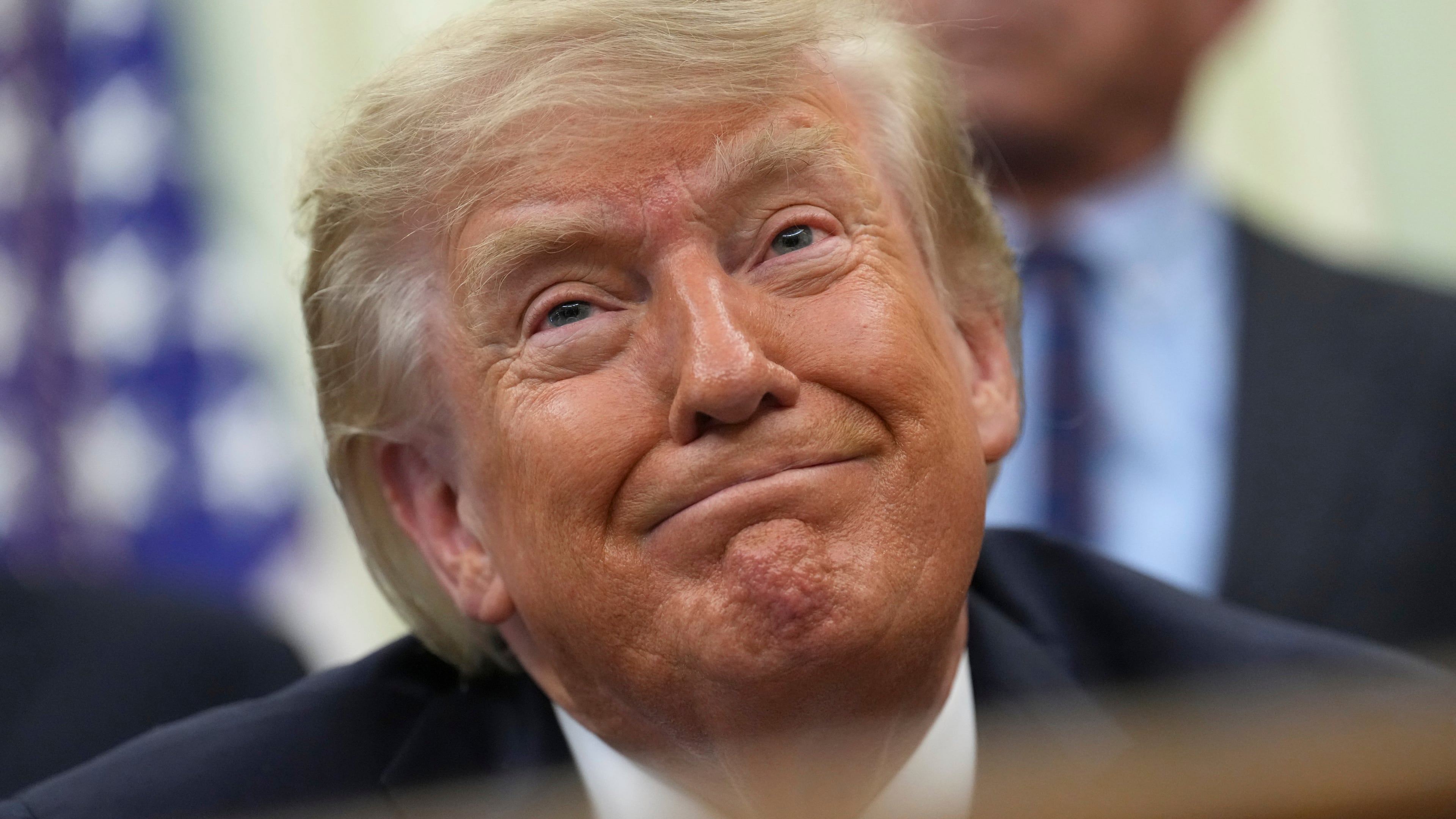 President Donald Trump smiles during an event about drug prices, in the Oval Office of the White House, Monday, Aug. 31, 2026, in Washington. (AP Photo/Jacquelyn Martin)