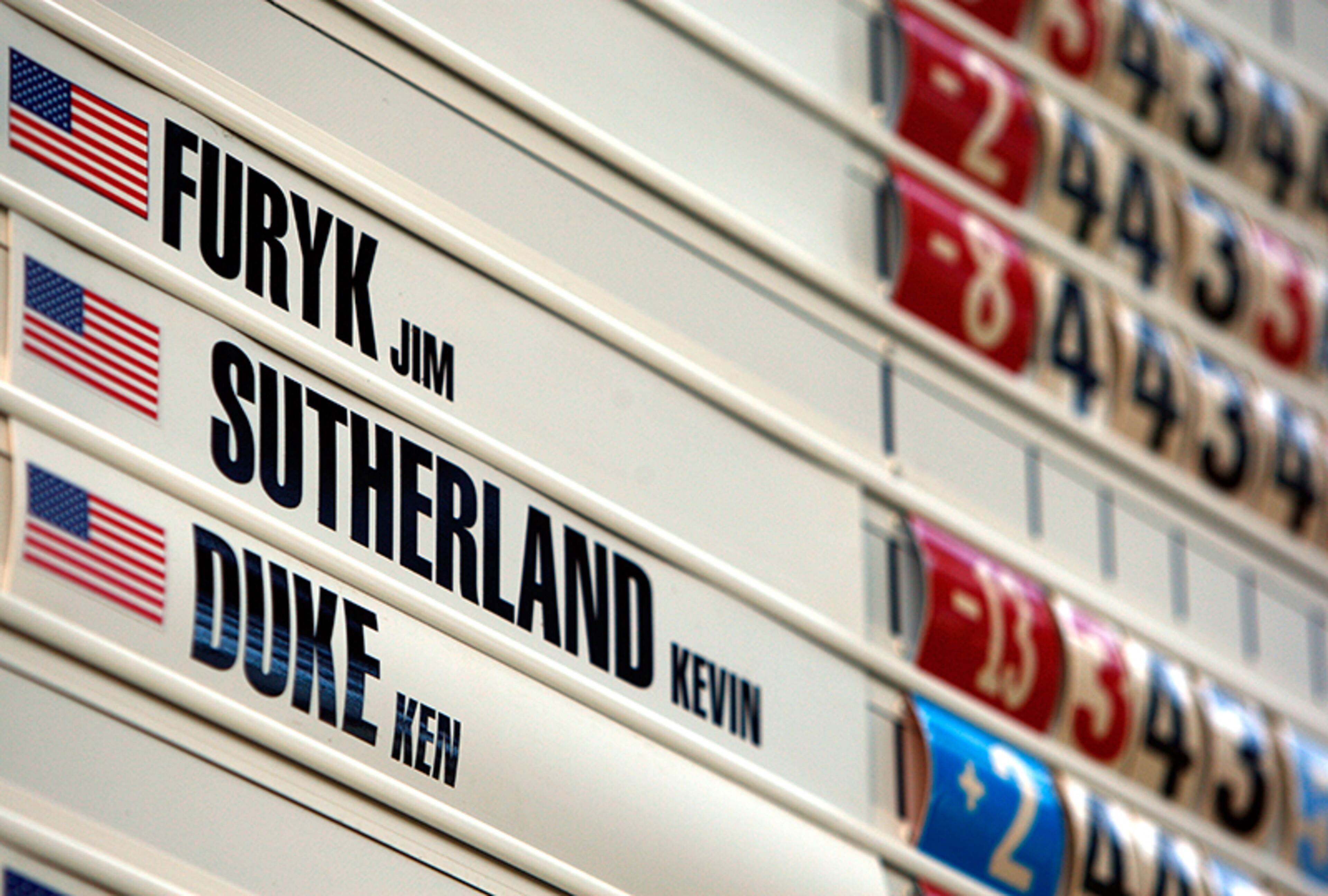 Furyk Shoots 59. No, Jim Furyk did not shoot his age in the second round of the BMW Championship. It just seems he has been around that long. His was the sixth 59 shot in a PGA Tour event, and was an astounding 12 shots lower than the field average that day. Phil Mickelson just missed his chance at 59 in Scottsdale, Ariz. when his 25-foot birdie putt on No. 18 lipped out.