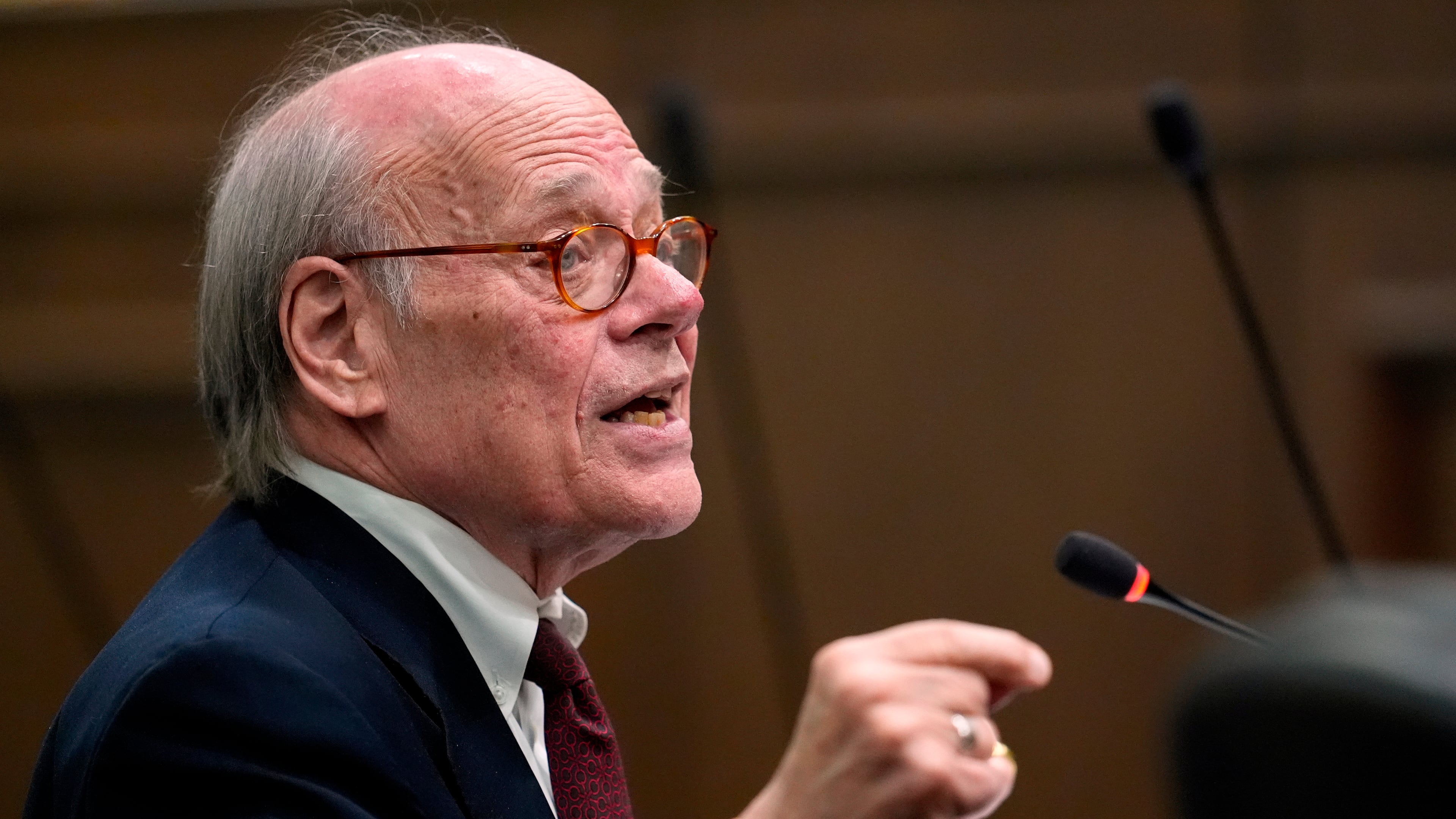 Rep. Steve Cohen, D-Tenn., of Memphis, testifies before a Senate Judiciary committee during a special session of the state legislature to redraw U.S. Congressional voting maps Wednesday, May 6, 2026, in Nashville, Tenn. (AP Photo/George Walker IV)