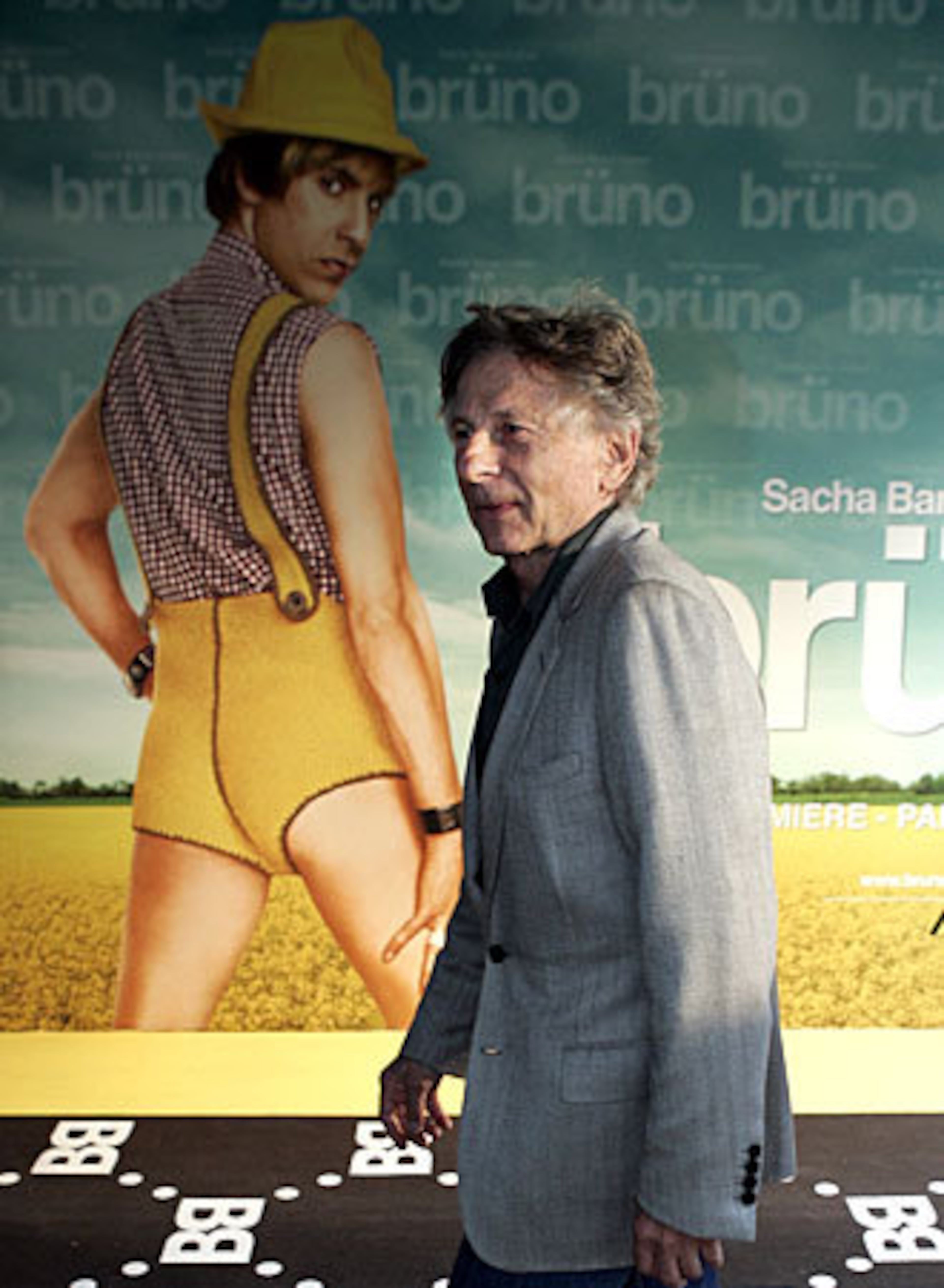 Polish-born director Roman Polanski arrives for the premiere of "Bruno."