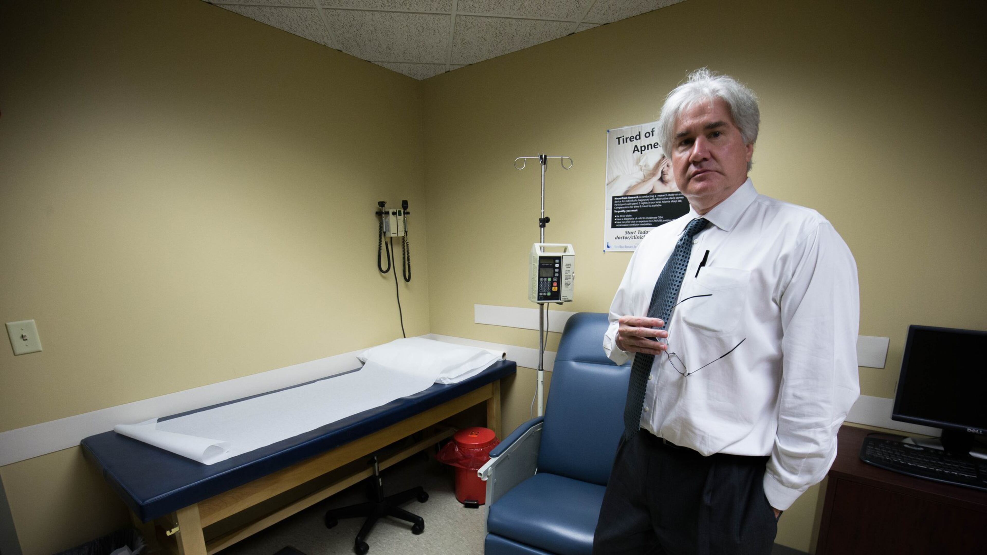 Dr. Michael Lacey poses for a portrait at NeuroTrials Research in Sandy Springs,. The doctors and clinical investigators at NeuroTrials Research are studying three medications showing promise for treating Alzheimer?s. BRANDEN CAMP/SPECIAL
