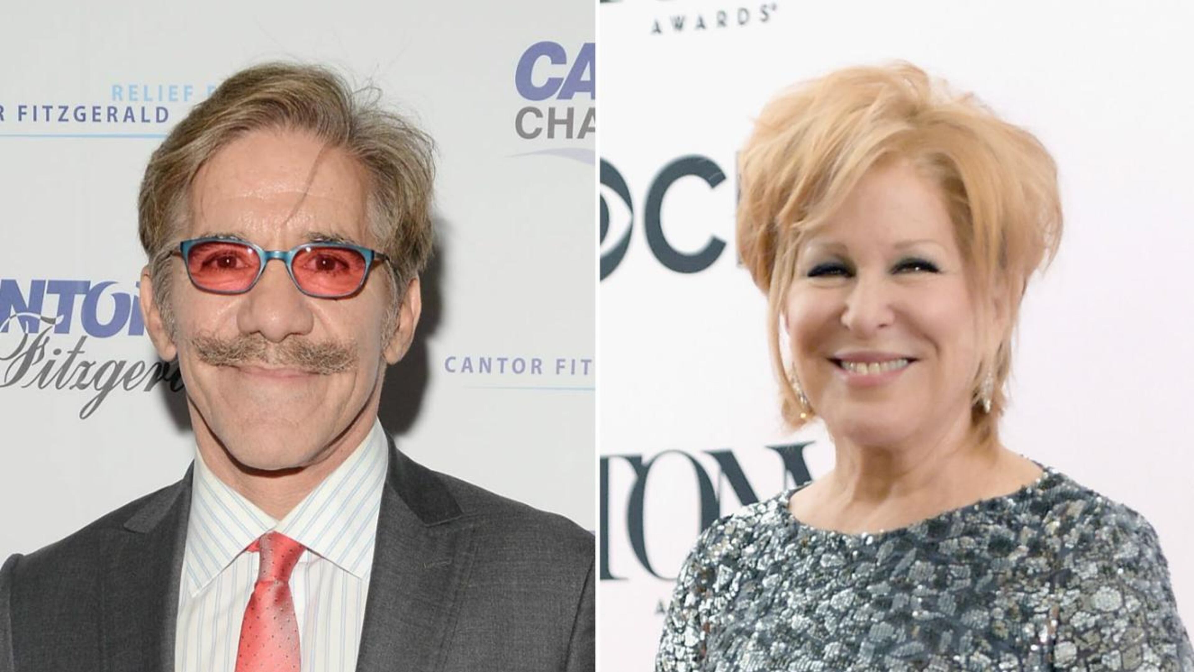 Geraldo Rivera (L) has apologized to Bette Midler after she tweeted a 1991 video in which she said Rivera groped her in the 1970s.