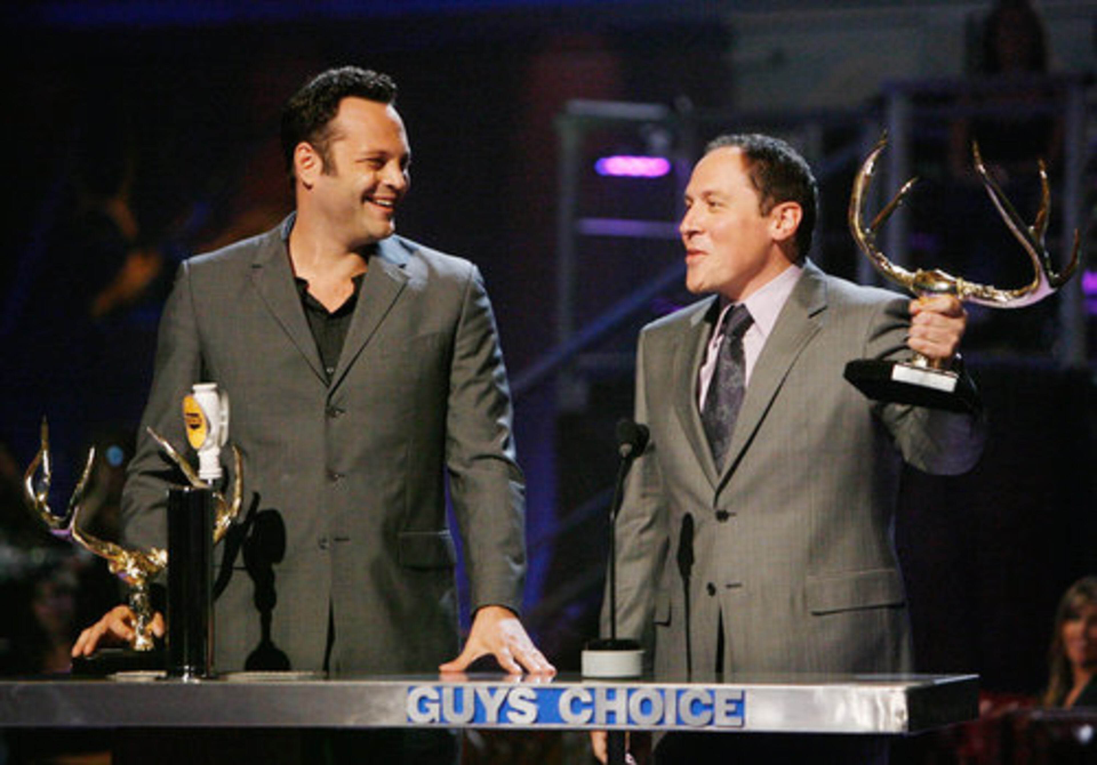 VINCE VAUGHN & JON FAVREAU: A bromancer shows his support and admiration at every opportunity.