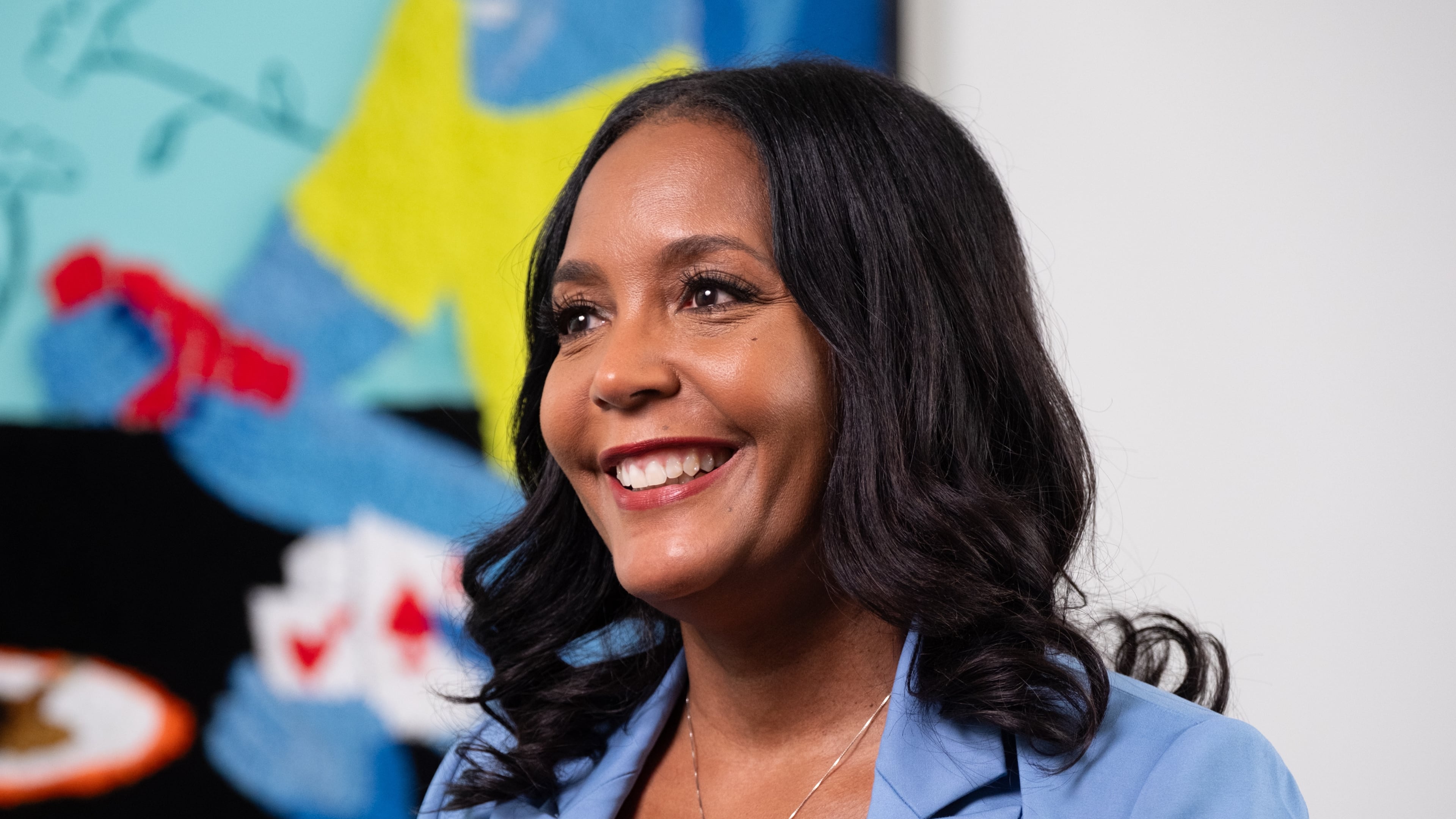 Former Atlanta Mayor Keisha Lance Bottoms announces her bid for governor while meeting with journalists in Atlanta on Monday, May 19, 2025. (Ben Gray for the AJC)