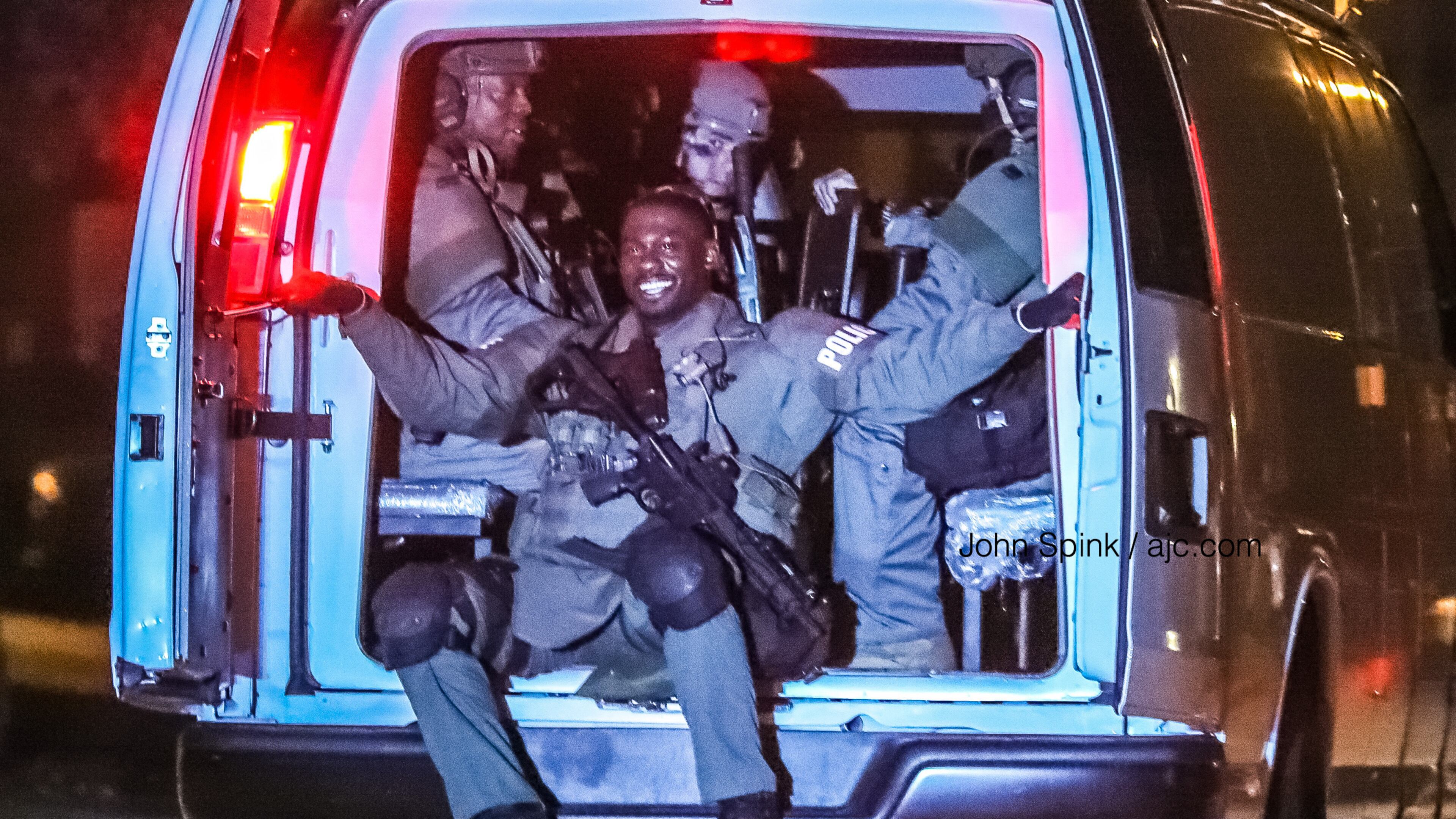 SWAT officers with the Fulton County Schools police and South Fulton police executed the arrest warrant at the home in the 2900 block of Falling Water Point.