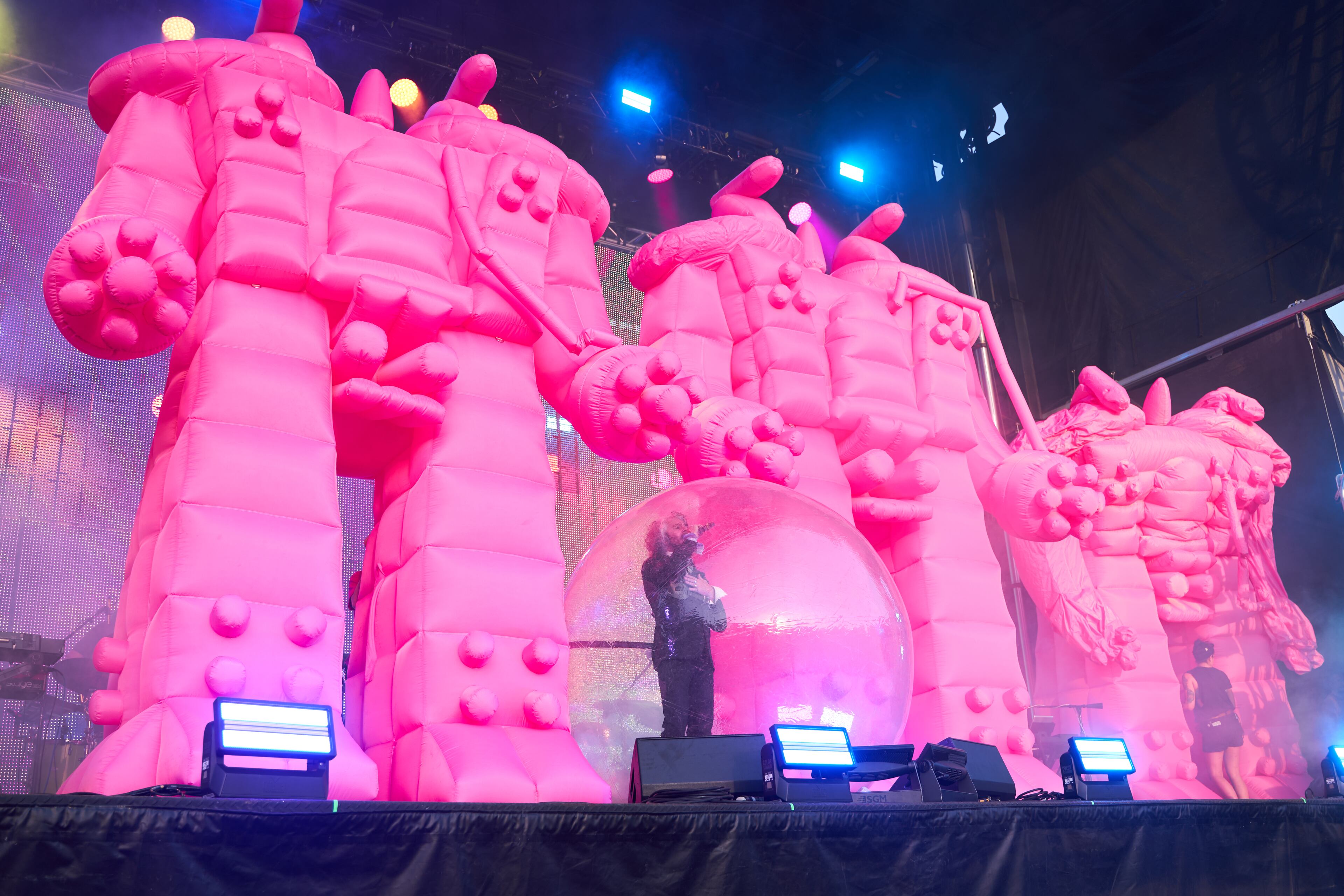 Wayne Coyne of The Flaming Lips performs on day 3 of the 10th anniversary of Shaky Knees at Central Park in Atlanta, Georgia, on May 07, 2023.