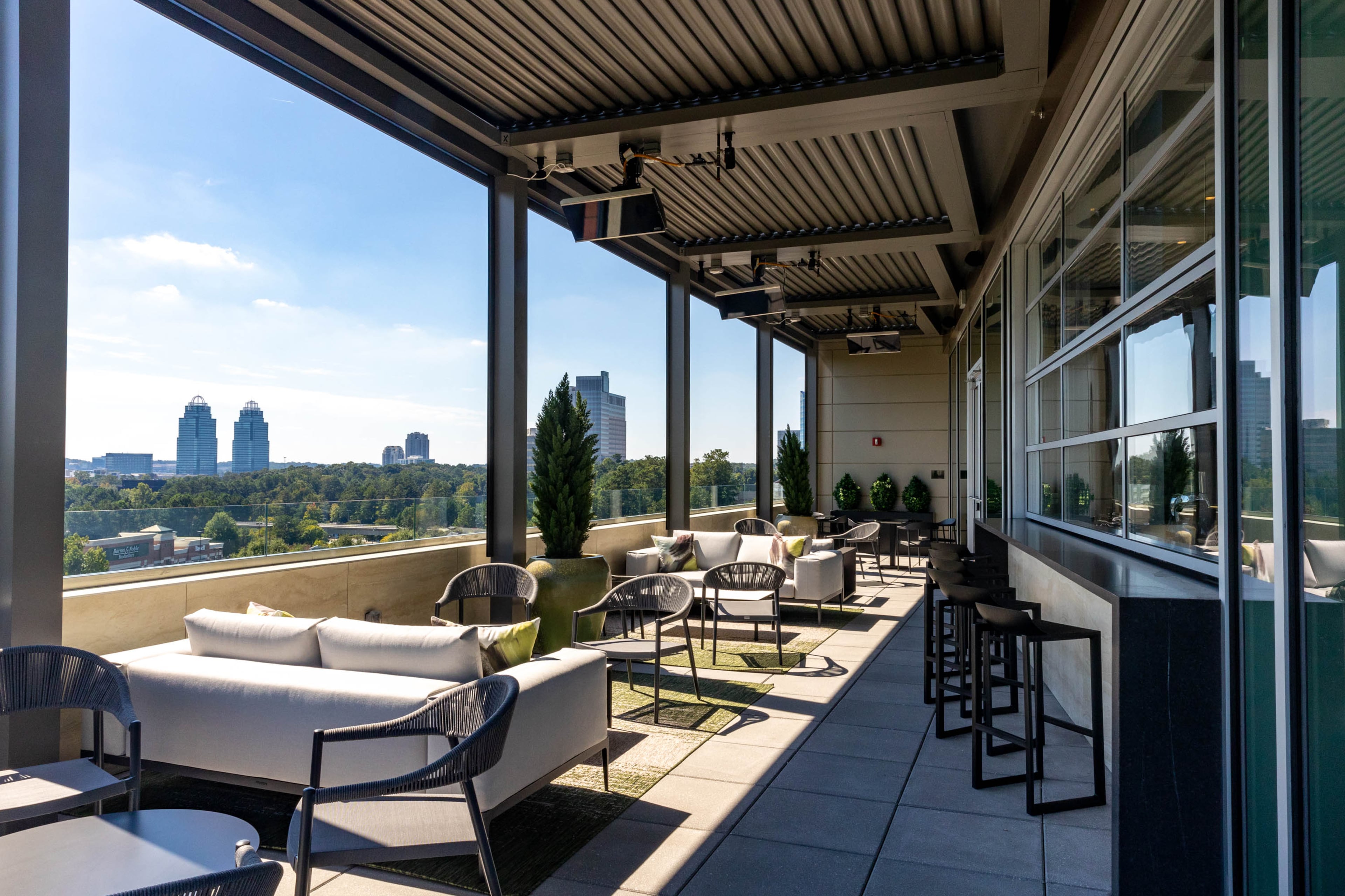 Bar Peri opens in early October 2021 in Dunwoody on the roof top at AC Hotel Atlanta Perimeter with several signature cocktails, tapas bites and a view. Photos taken on Tuesday, Sept 28, 2021. (Jenni Girtman for The Atlanta Journal-Constitution)