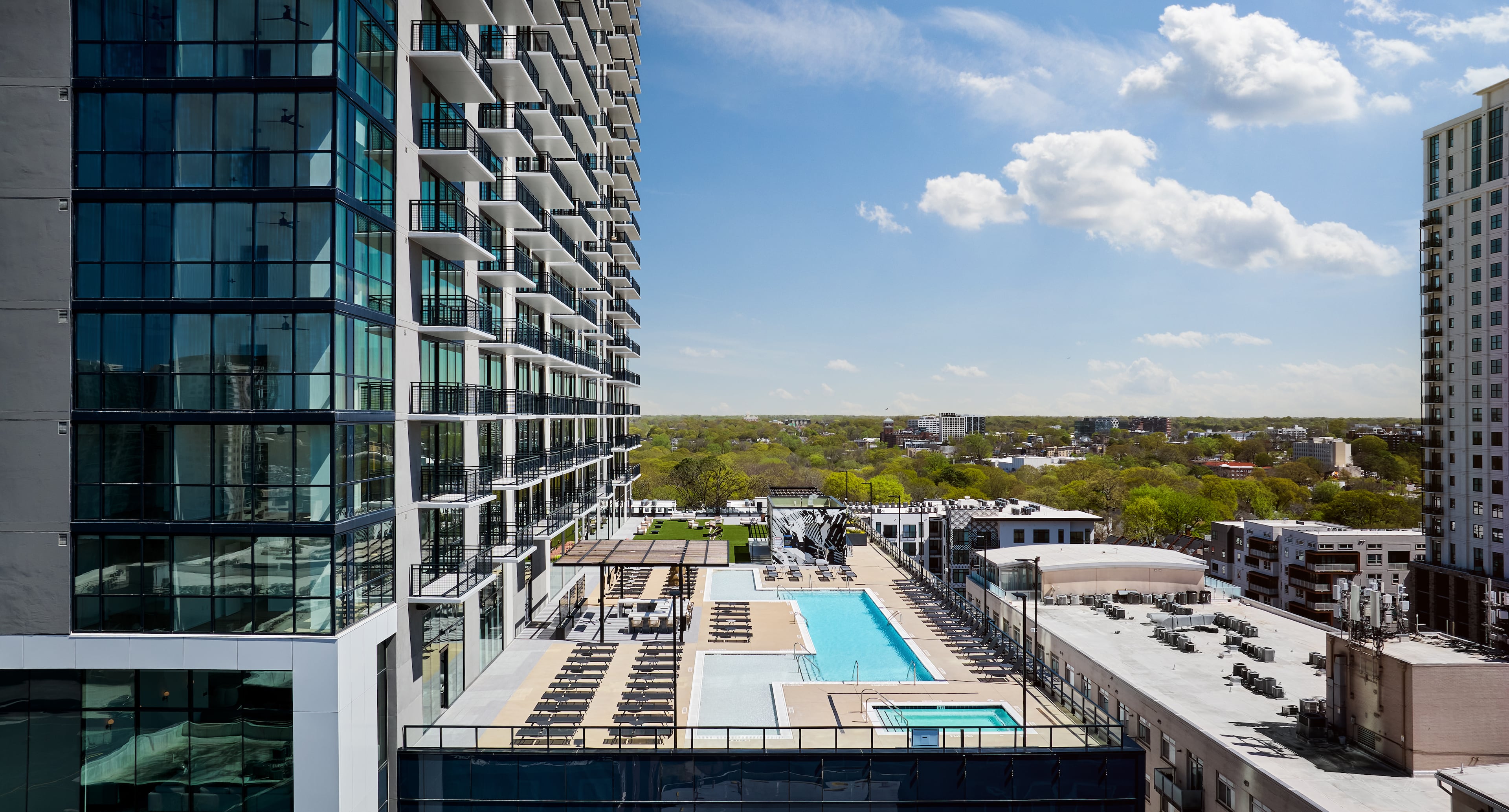 Society Atlanta is a 31-story residential tower at 811 Peachtree St., which opened in the summer of 2025. (Courtesy of Katie Bricker)