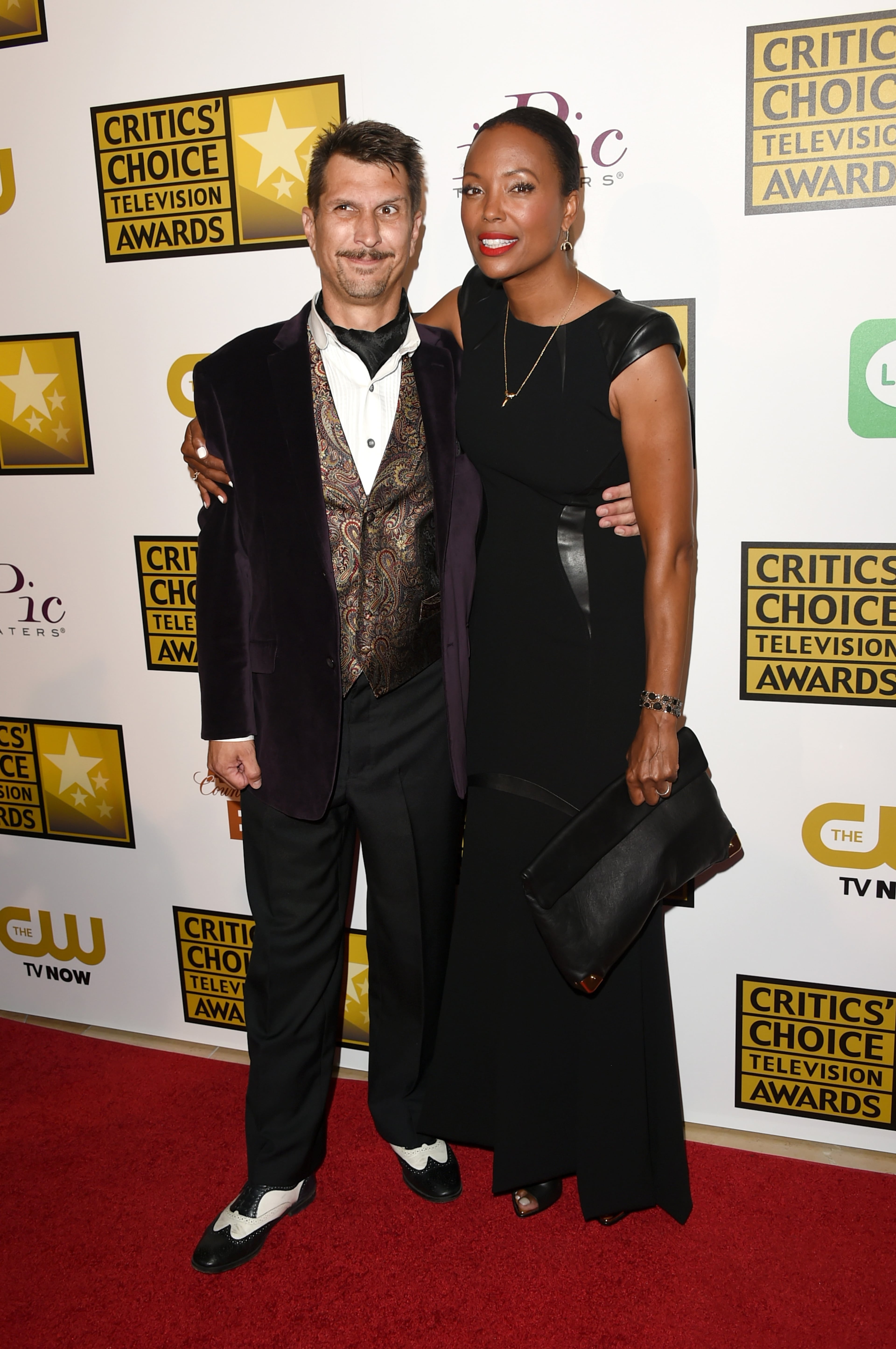 BEVERLY HILLS, CA - JUNE 19: Actors Lucky Yates (L) and Aisha Tyler attend the 4th Annual Critics' Choice Television Awards at The Beverly Hilton Hotel on June 19, 2014 in Beverly Hills, California. (Photo by Jason Merritt/Getty Images for Critics' Choice Television Awards)